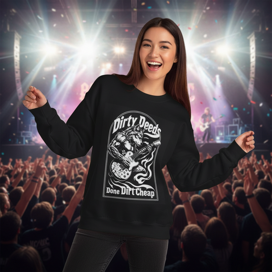 Dirty Deeds Unisex Heavy Blend, Unique, Fun, Crewneck Sweatshirt