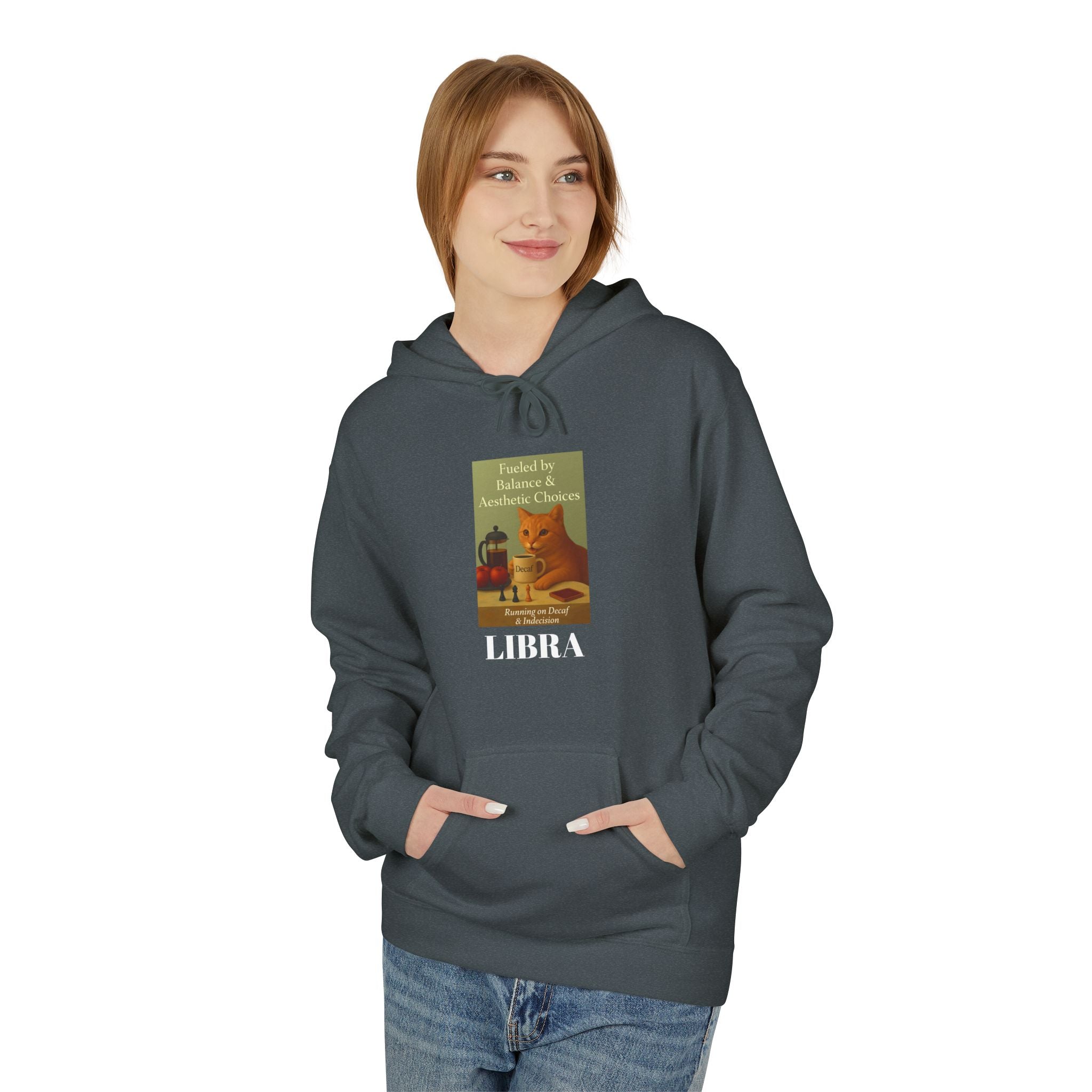 Libra Cat Unisex Hoodie, Zodiac Sign Sweatshirt, Astrology Gift