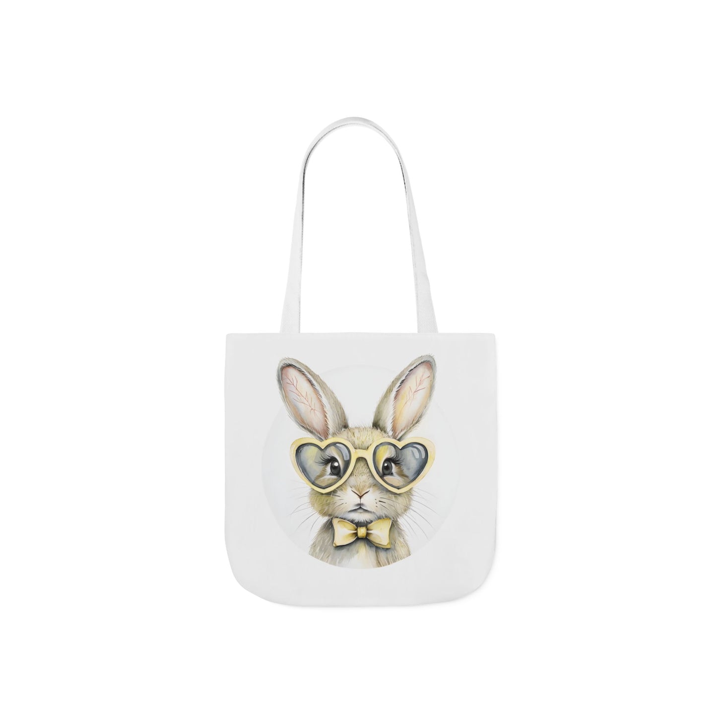 Chic Double Sided Bunny Canvas Tote Bag, Cute Eco-Friendly Shopper, Rabbit Gift, Spring Picnic, Easter Tote, Stylish Animal Art