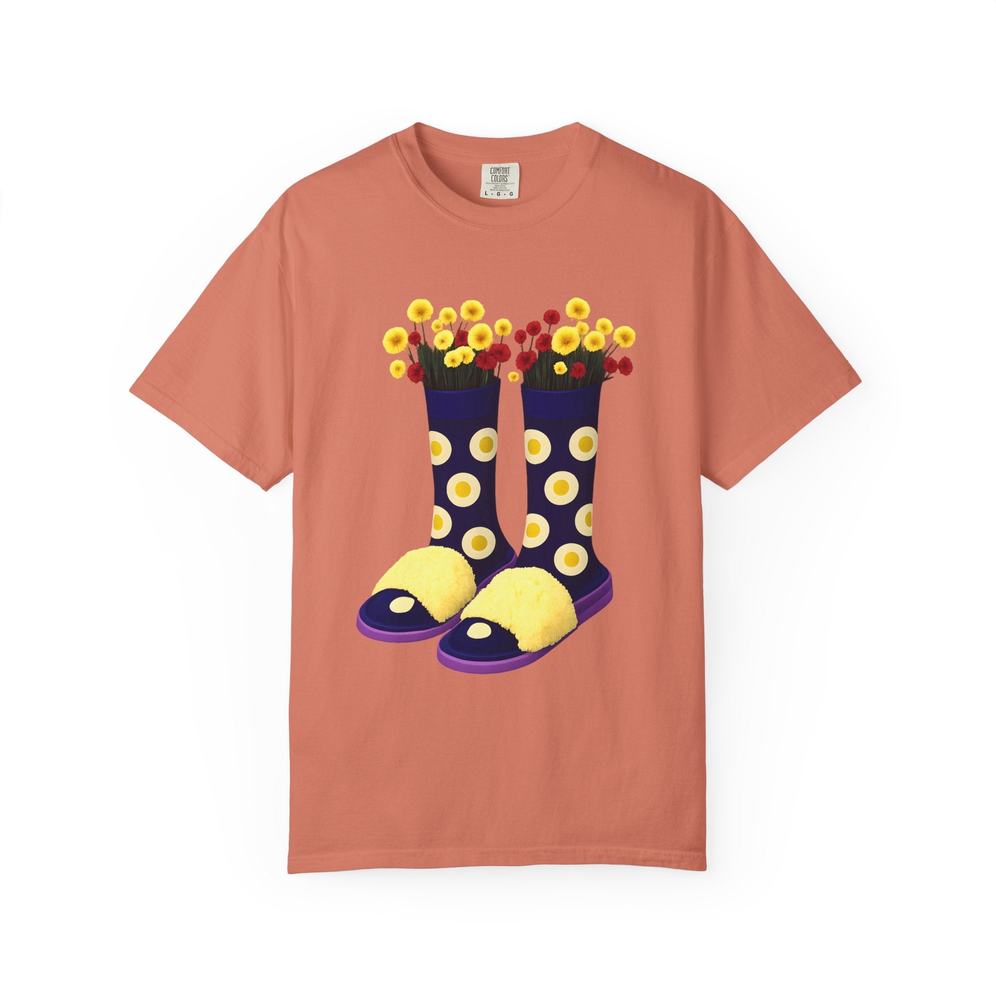 Step Into Kindness T-Shirt – Floral Rain Boot Graphic Tee