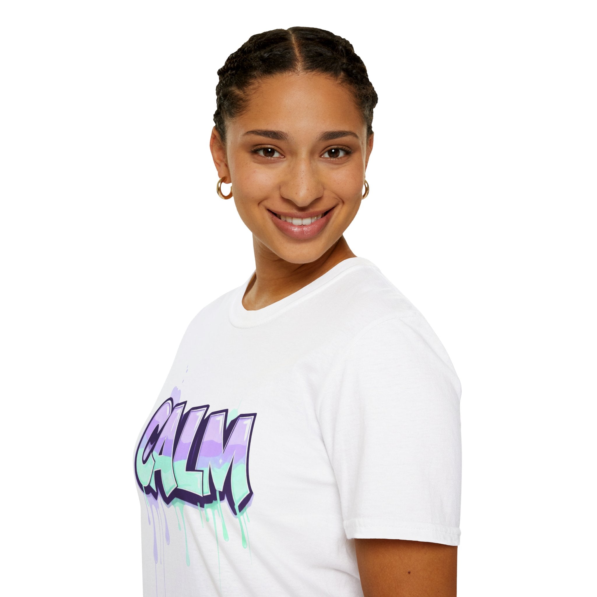 Calm Graffiti T-Shirt Ladies — Paint Drip Streetwear Tee