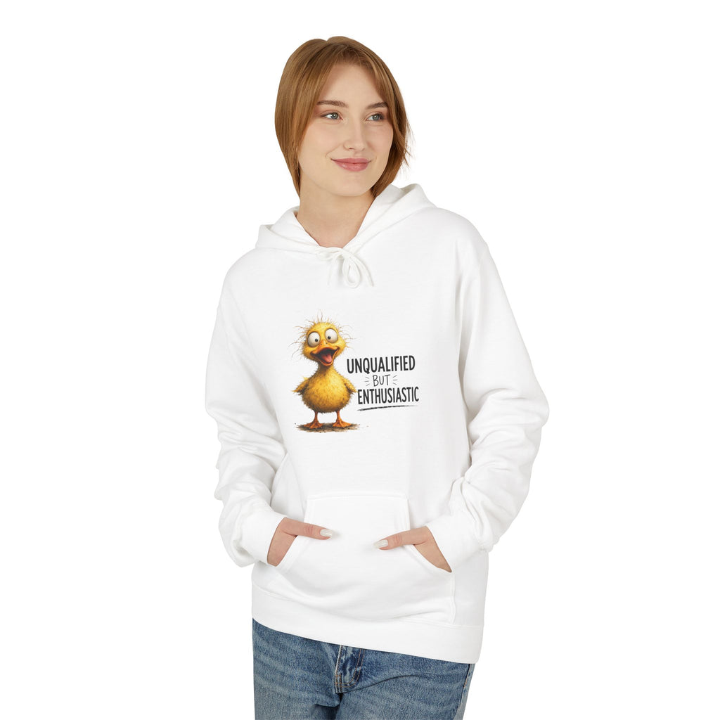Unqualified But Enthusiastic Duck Graphic Hoodie