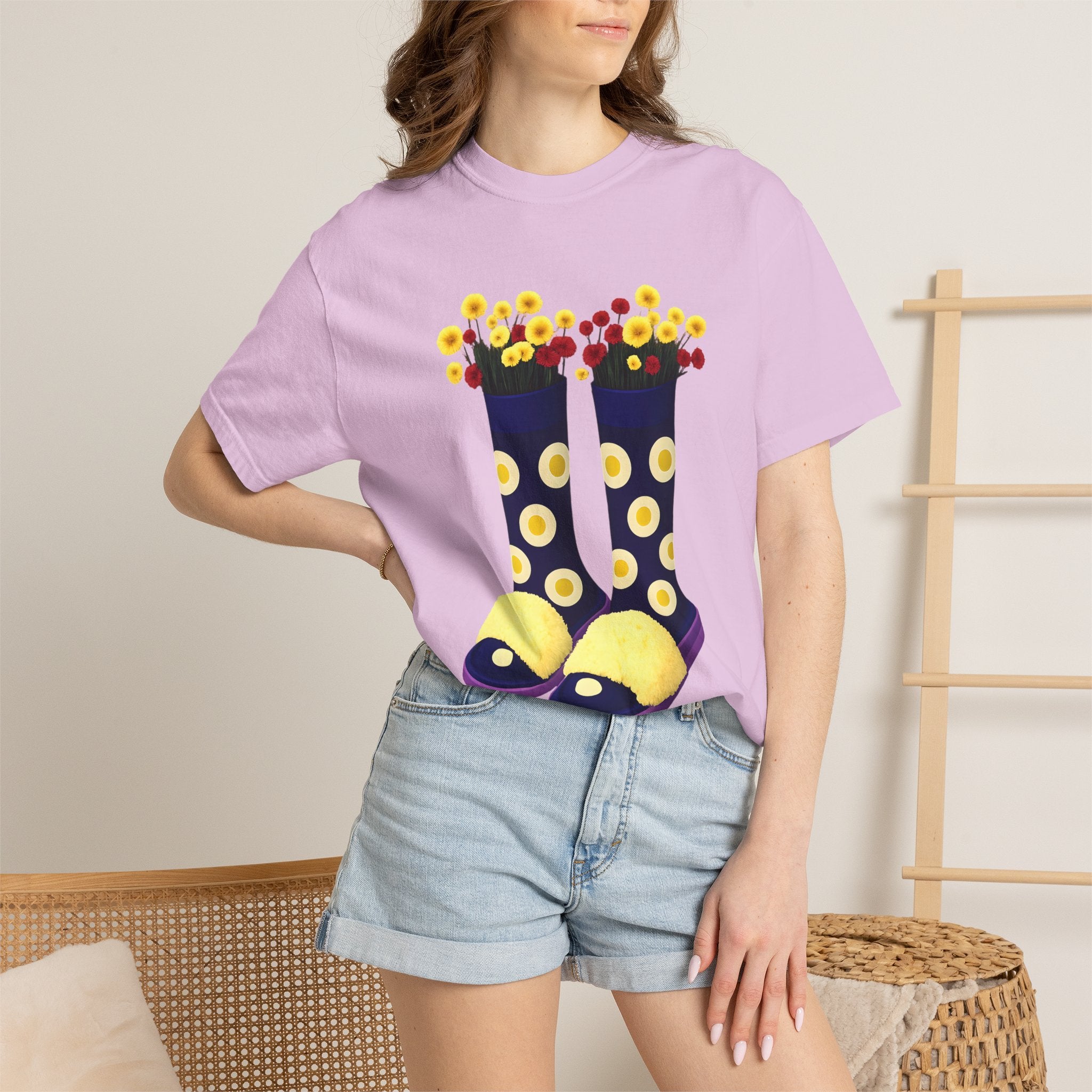 Step Into Kindness T-Shirt – Floral Rain Boot Graphic Tee