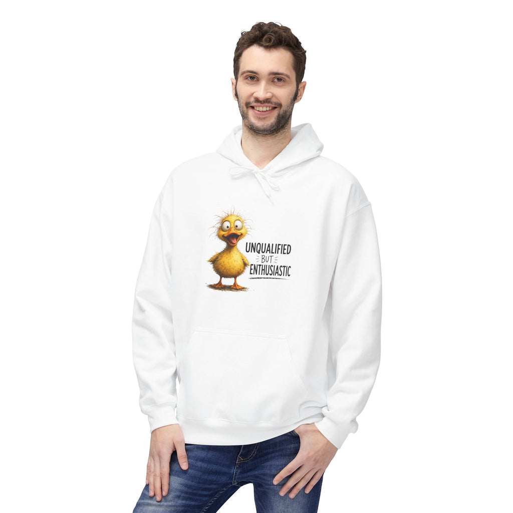Unqualified But Enthusiastic Duck Graphic Hoodie