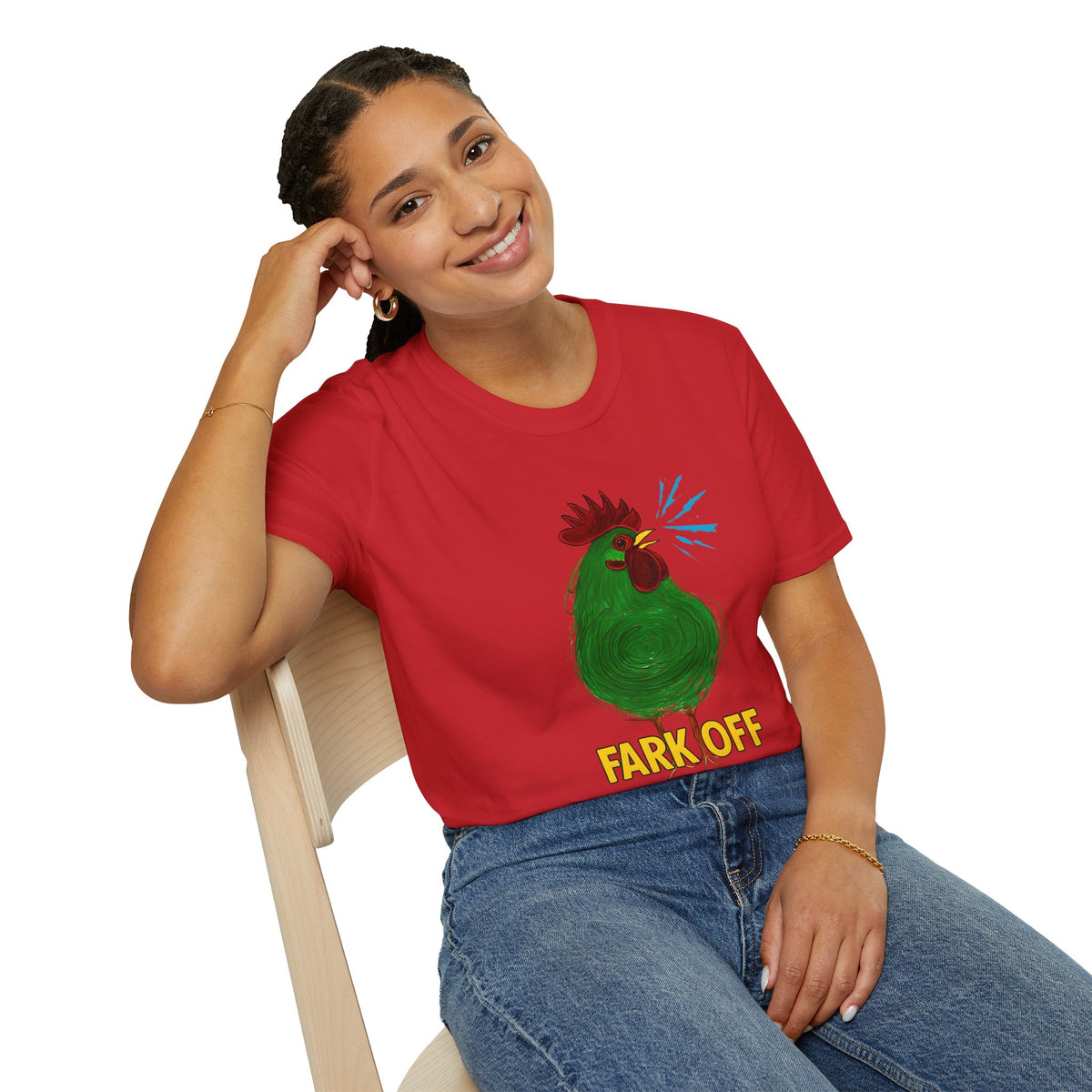 Funny Chicken Graphic T-Shirt, Humor Tee, Farm-Inspired Apparel