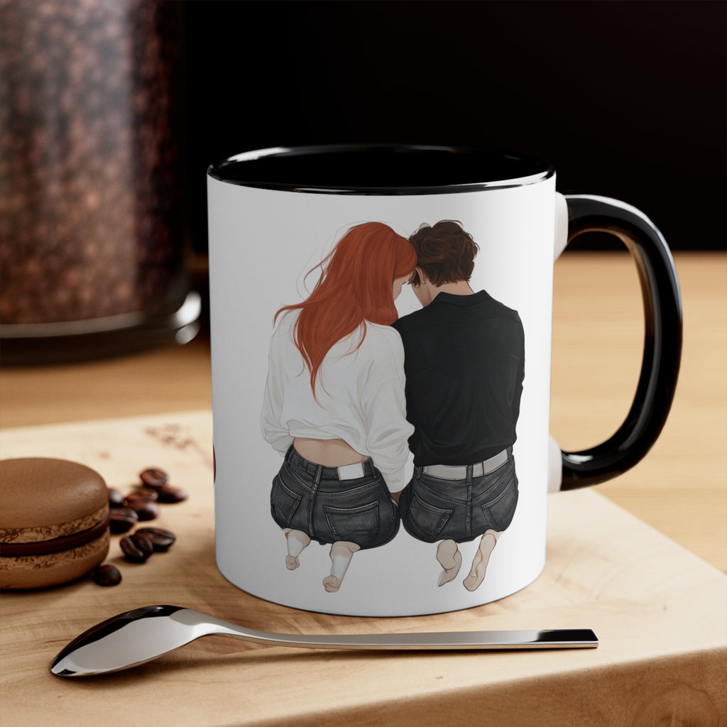 "The Couple" Love Hearts Accent Mug 11oz