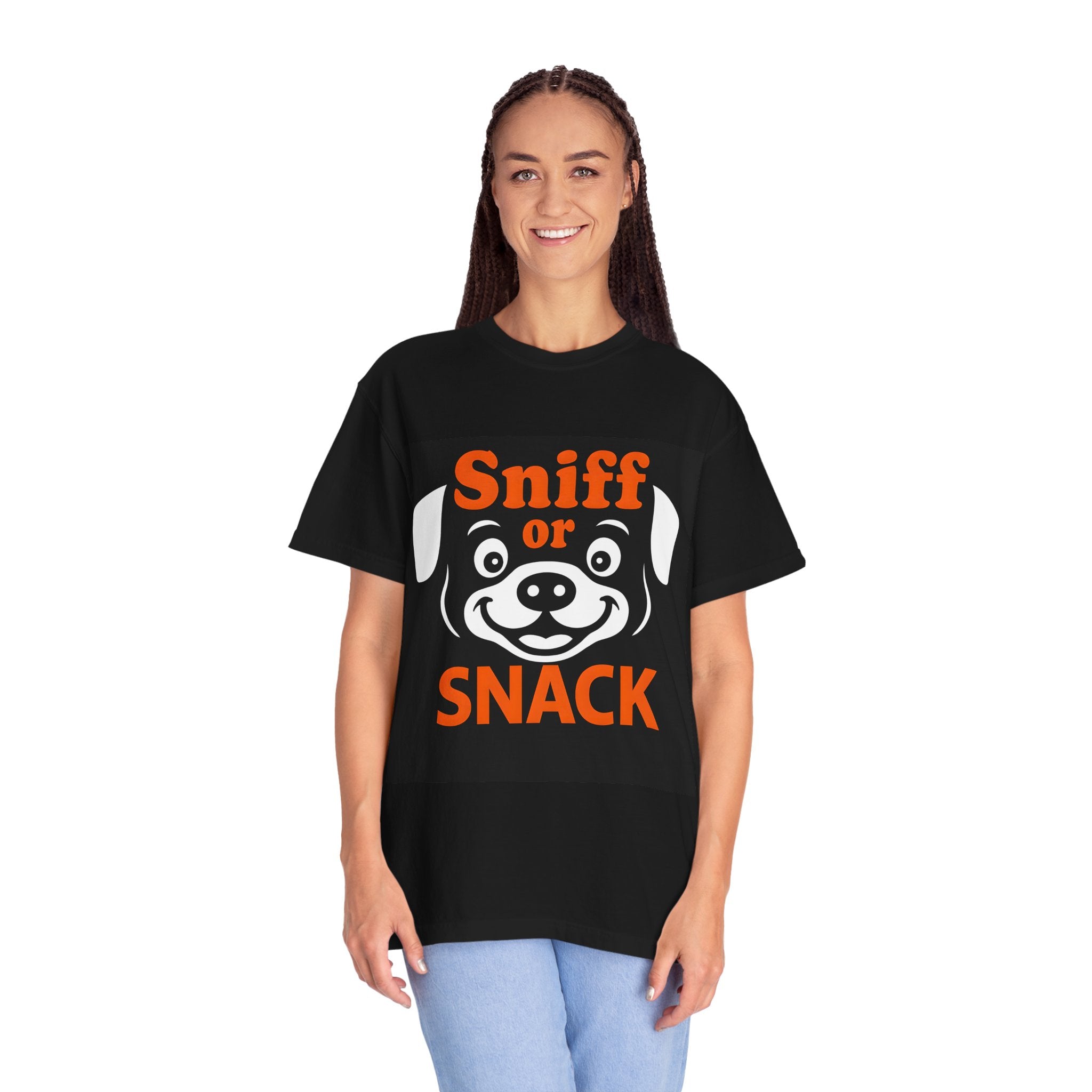 Playful Pet-Themed T-Shirt, Orange text Cute Dog Humor Tee, Gift for Dog Lovers, Fun Animal Apparel, Perfect for Birthdays, Casual Wear