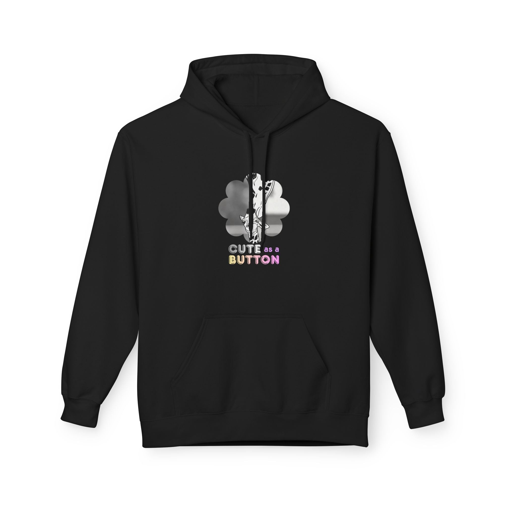 Cute as a Button Giraffe Graphic Hoodie
