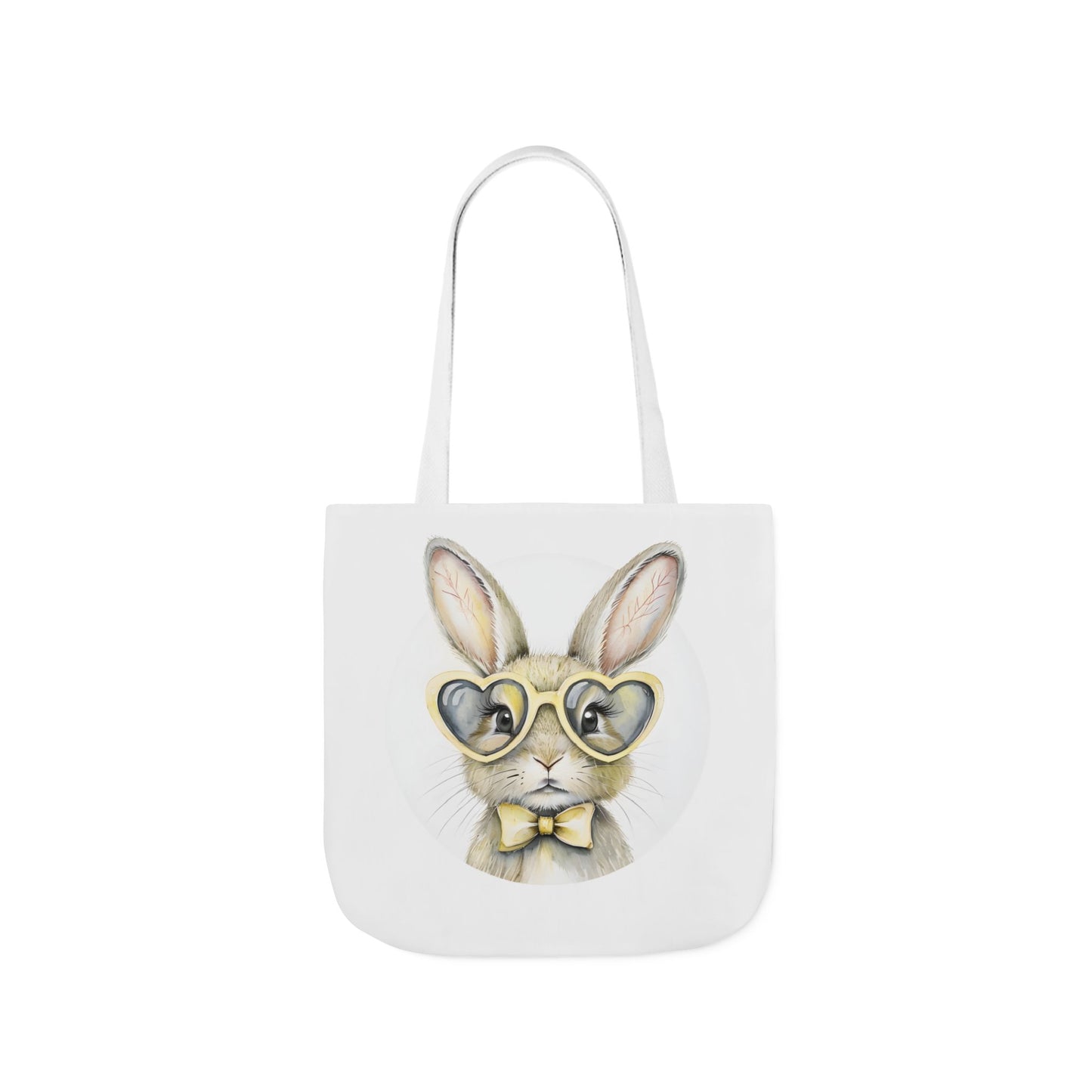 Chic Double Sided Bunny Canvas Tote Bag, Cute Eco-Friendly Shopper, Rabbit Gift, Spring Picnic, Easter Tote, Stylish Animal Art