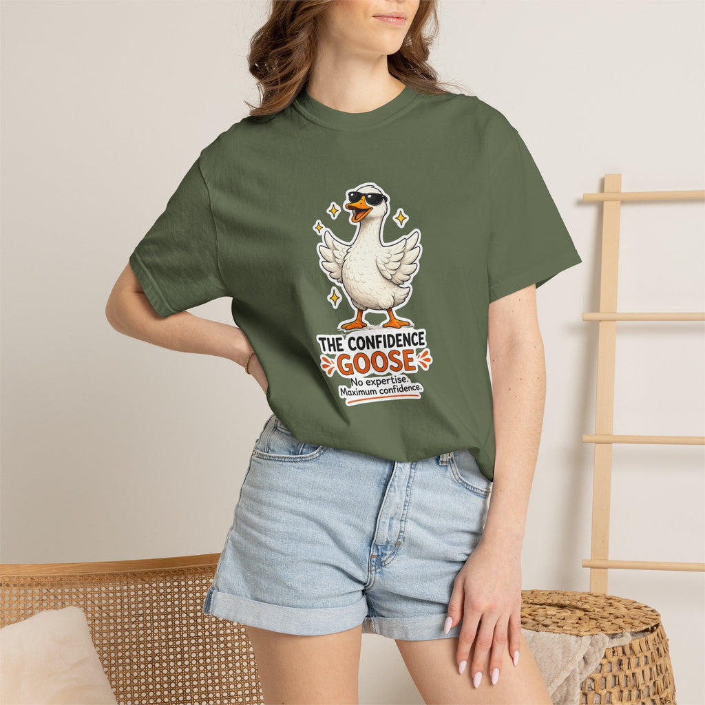 Confidence Goose T-Shirt — Funny Motivational Graphic Tee