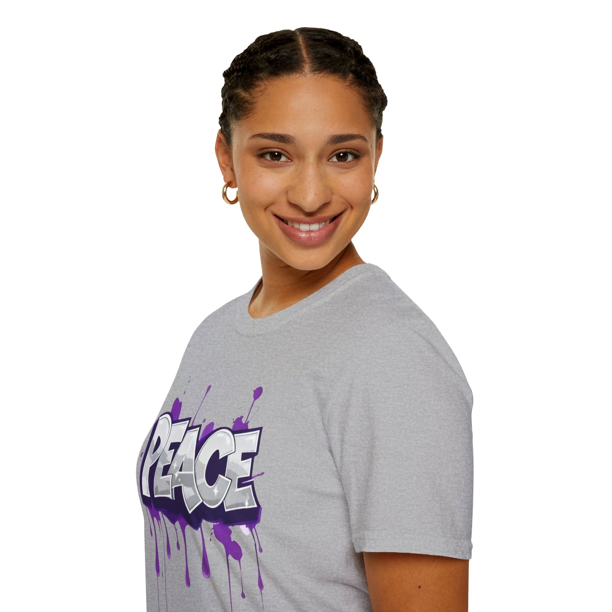 Peace Graffiti T-Shirt Ladies — Paint Drip Streetwear Tee