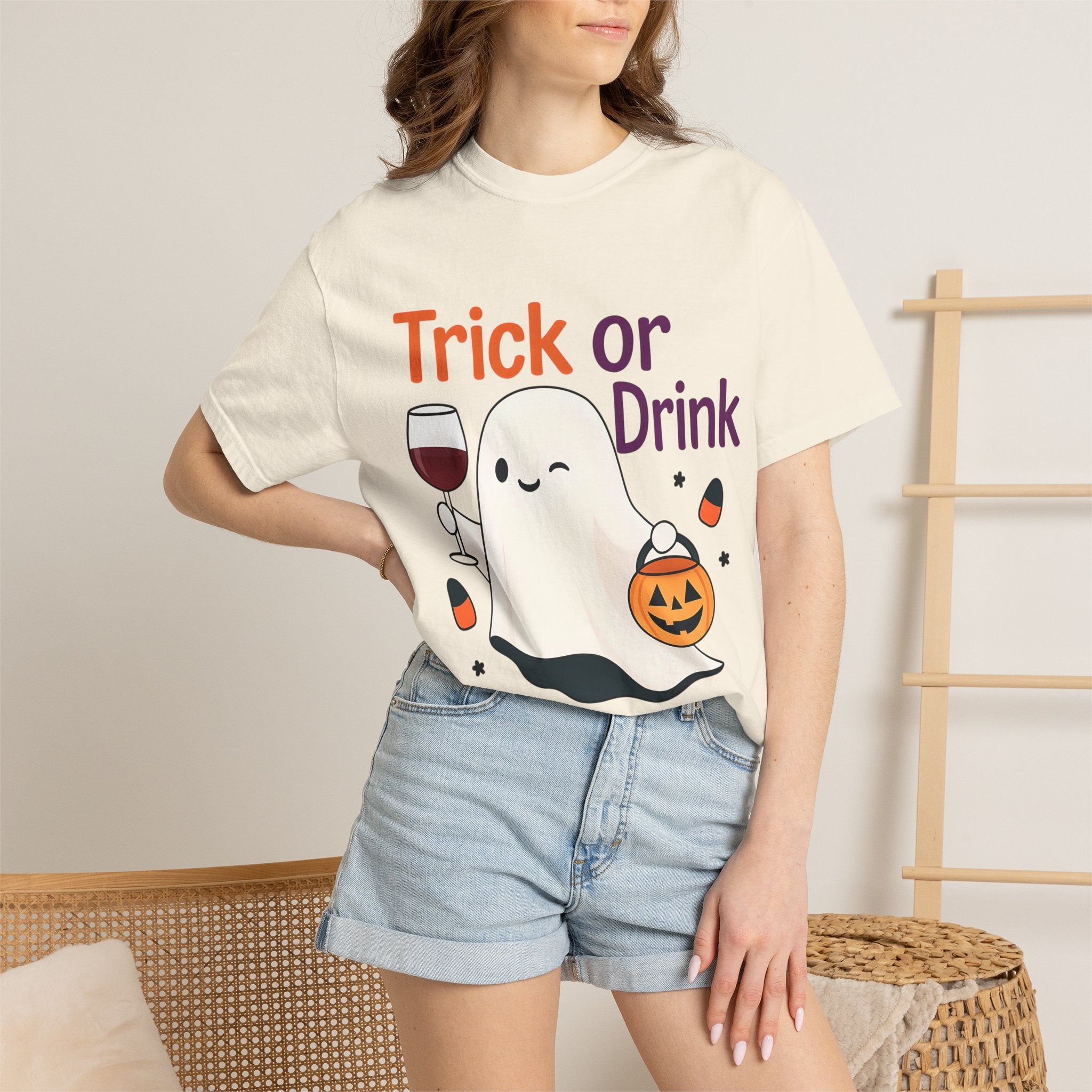 Halloween Ghost 'Trick or Drink' Tee