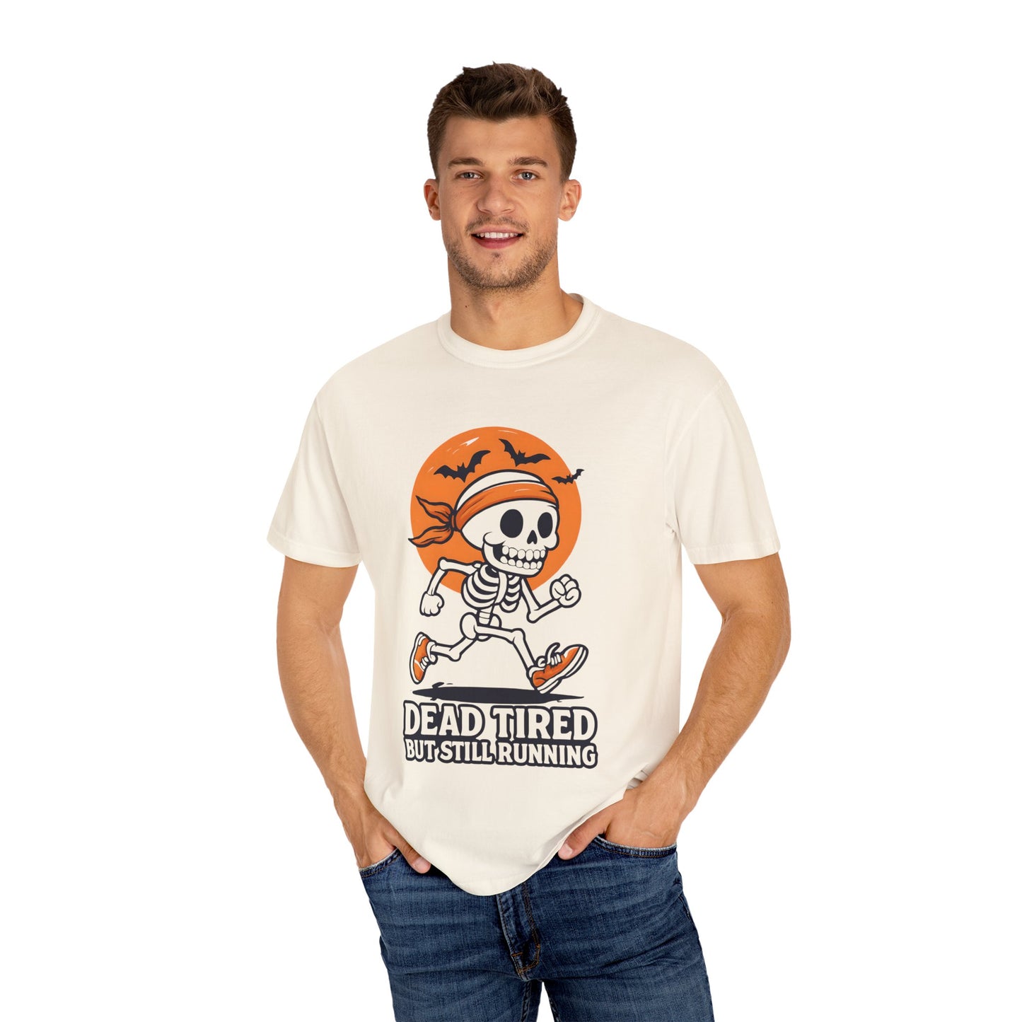Funny Halloween T-shirt -  Dead Tired But Still Running T-Shirt