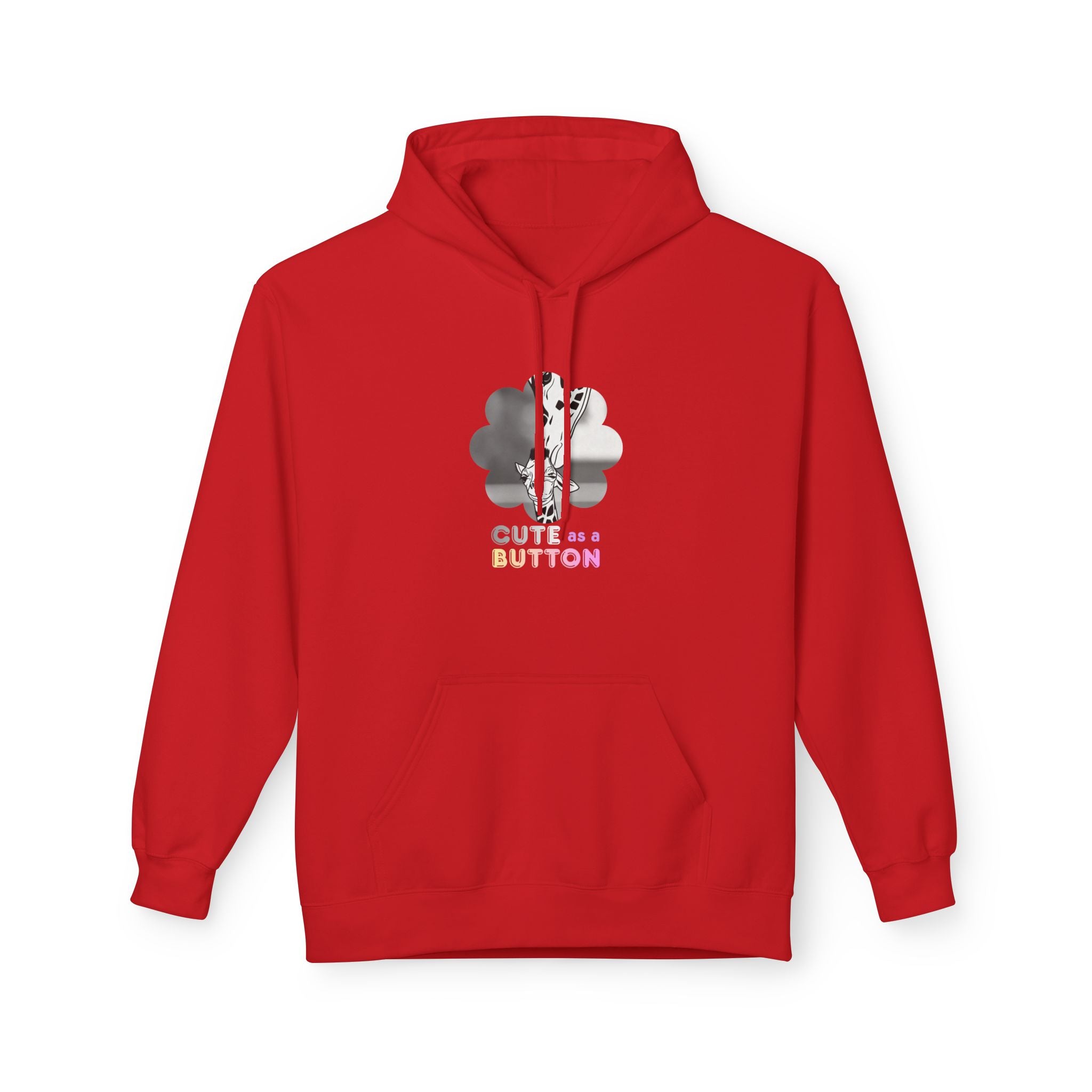 Cute as a Button Giraffe Graphic Hoodie