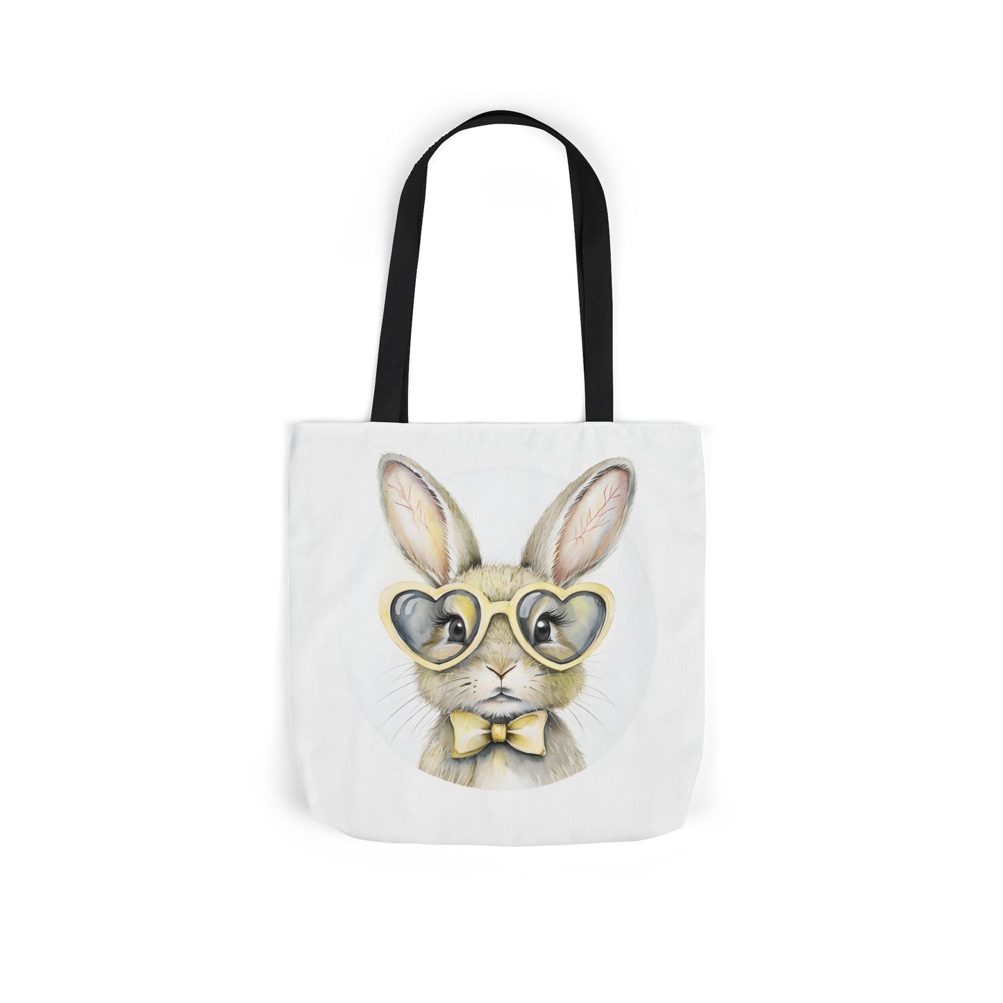 Chic Double Sided Bunny Canvas Tote Bag, Cute Eco-Friendly Shopper, Rabbit Gift, Spring Picnic, Easter Tote, Stylish Animal Art