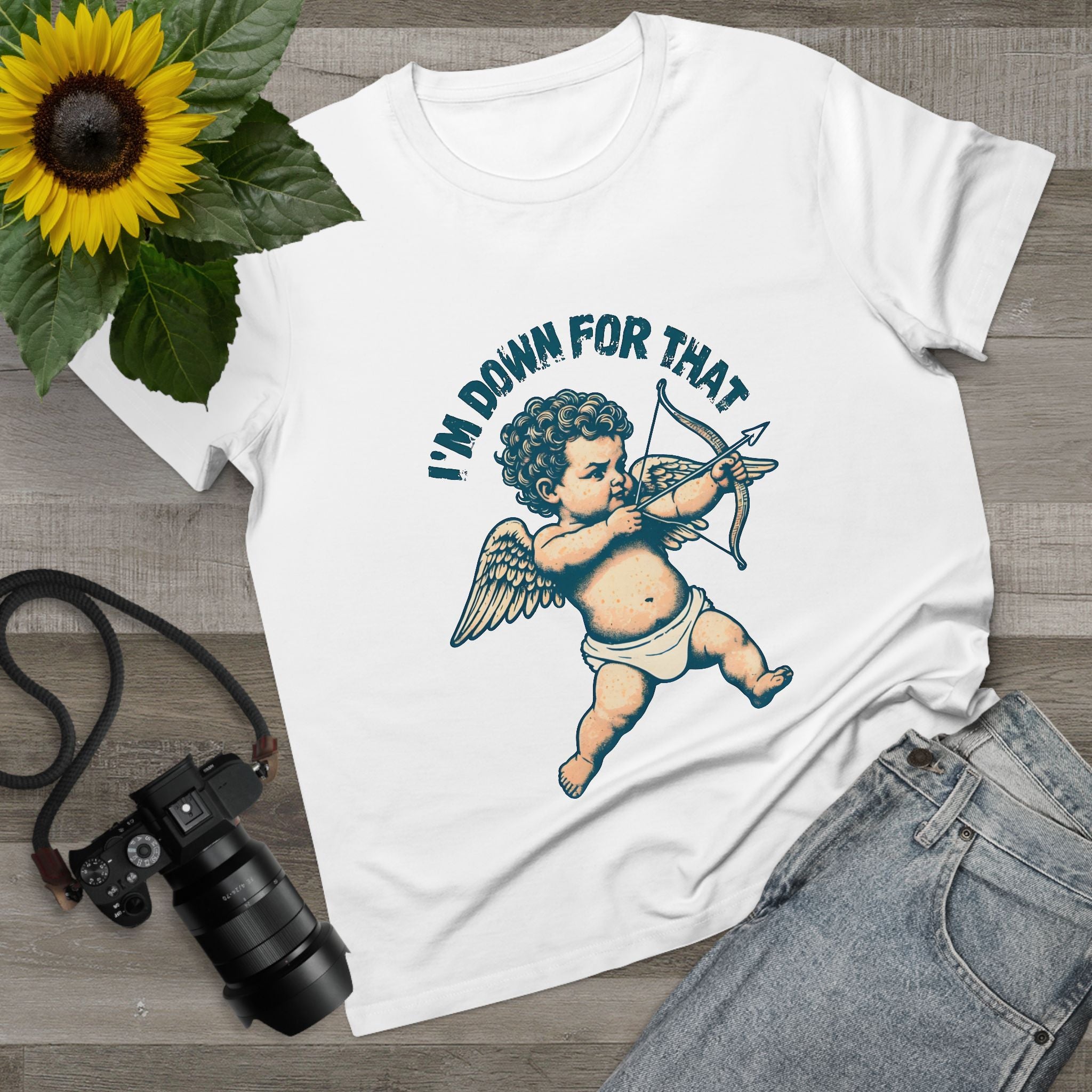 Maple Tee Cupid Graphic — Quirky  Women’s T-Shirt Gift