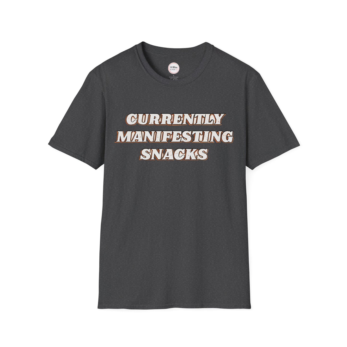 Currently Manifesting Snacks T-Shirt, Affirmation Tee, Motivational Shirt, Gift for Foodies, Everyday Casual Wear