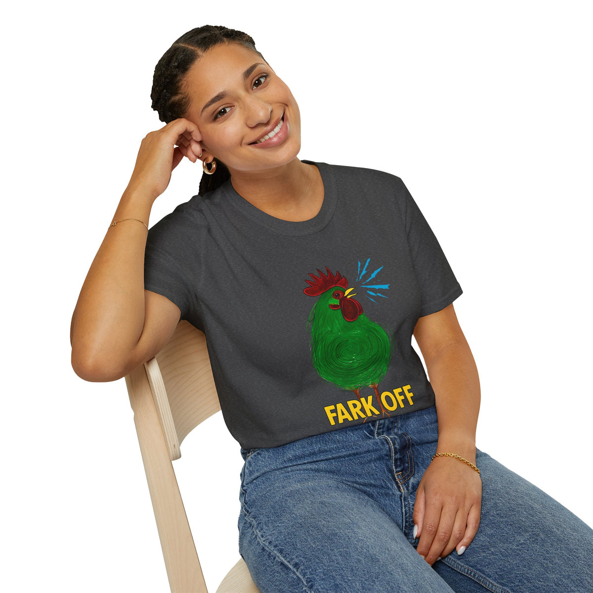 Funny Chicken Graphic T-Shirt, Humor Tee, Farm-Inspired Apparel