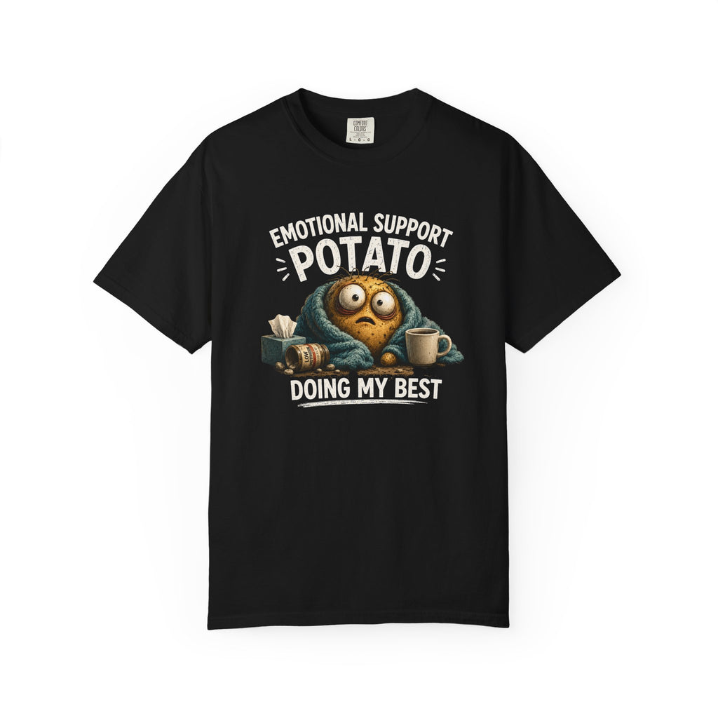 Emotional Support Potato T-Shirt — 'Doing My Best' Funny Comfort Tee
