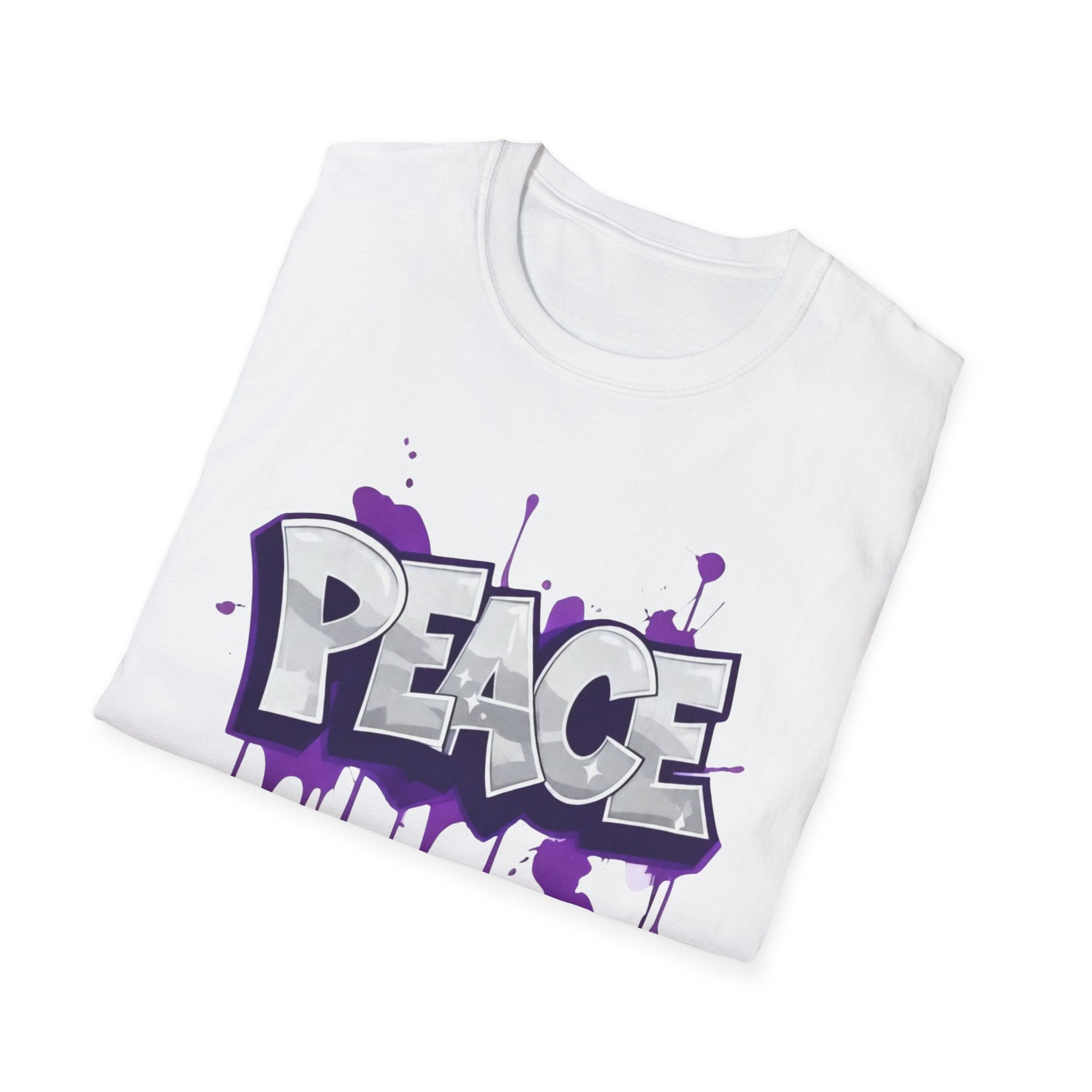 Peace Graffiti T-Shirt Ladies — Paint Drip Streetwear Tee
