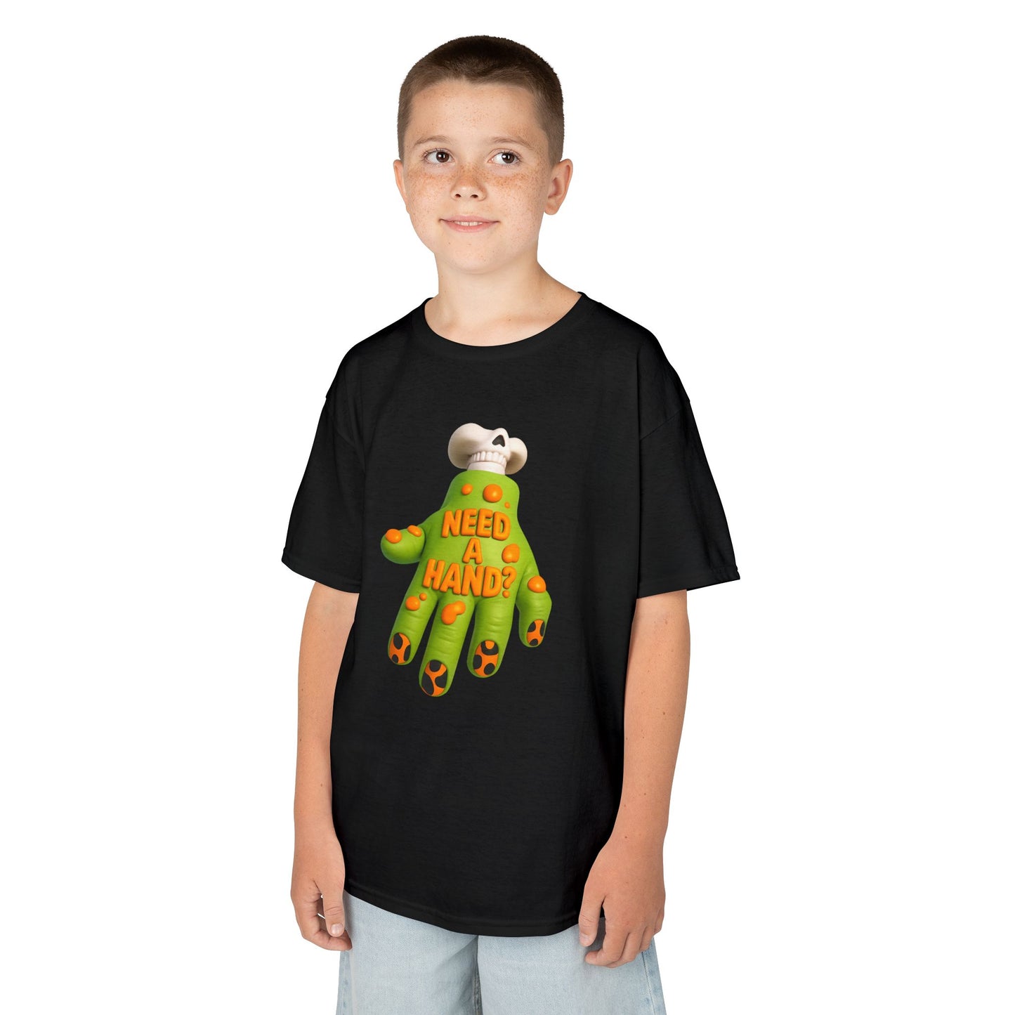 Playful Kids Tee with 'Need a Hand?' Design - Fun Gift, Unique Children's Clothing, Halloween Costume, Family Gatherings, Everyday Wear