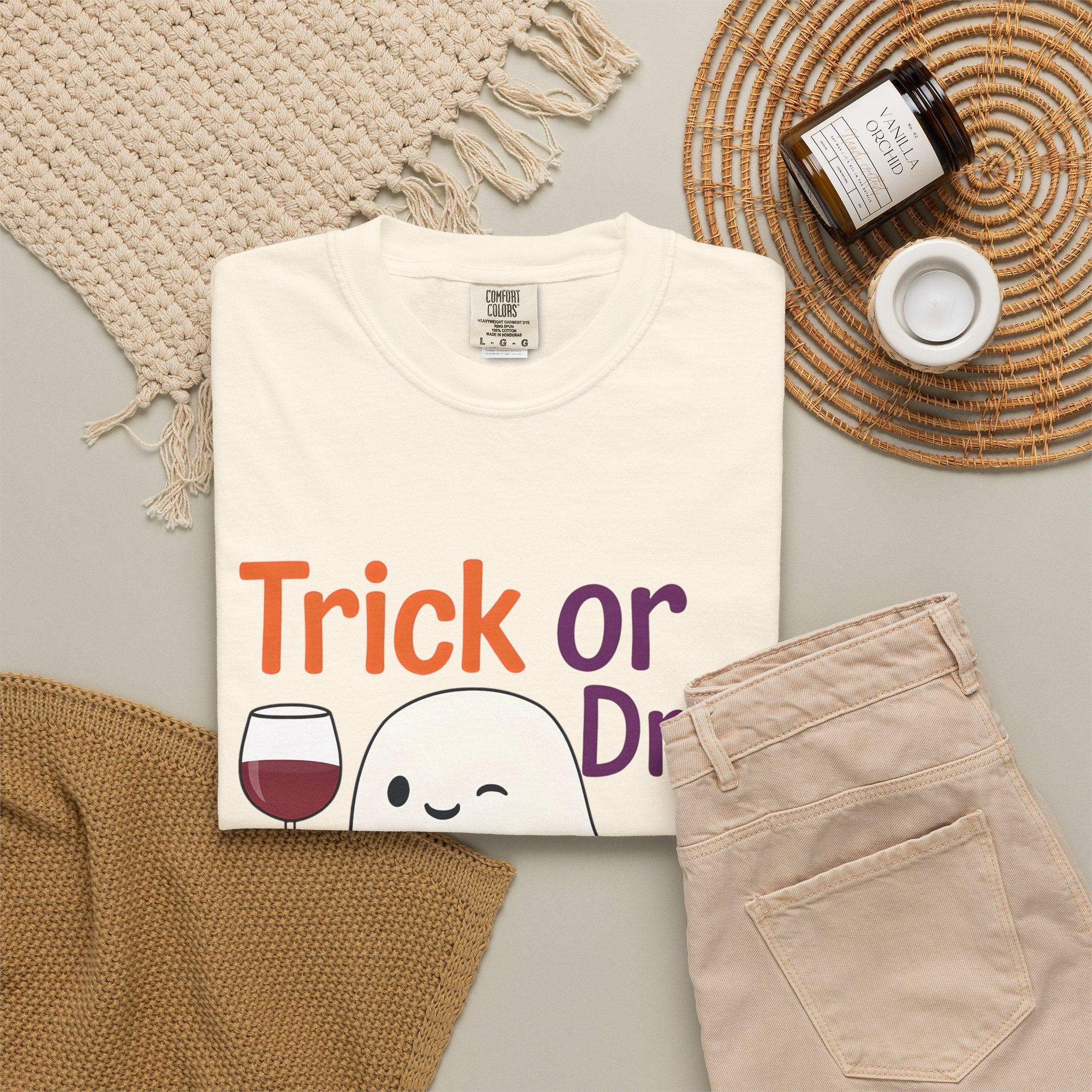 Halloween Ghost 'Trick or Drink' Tee