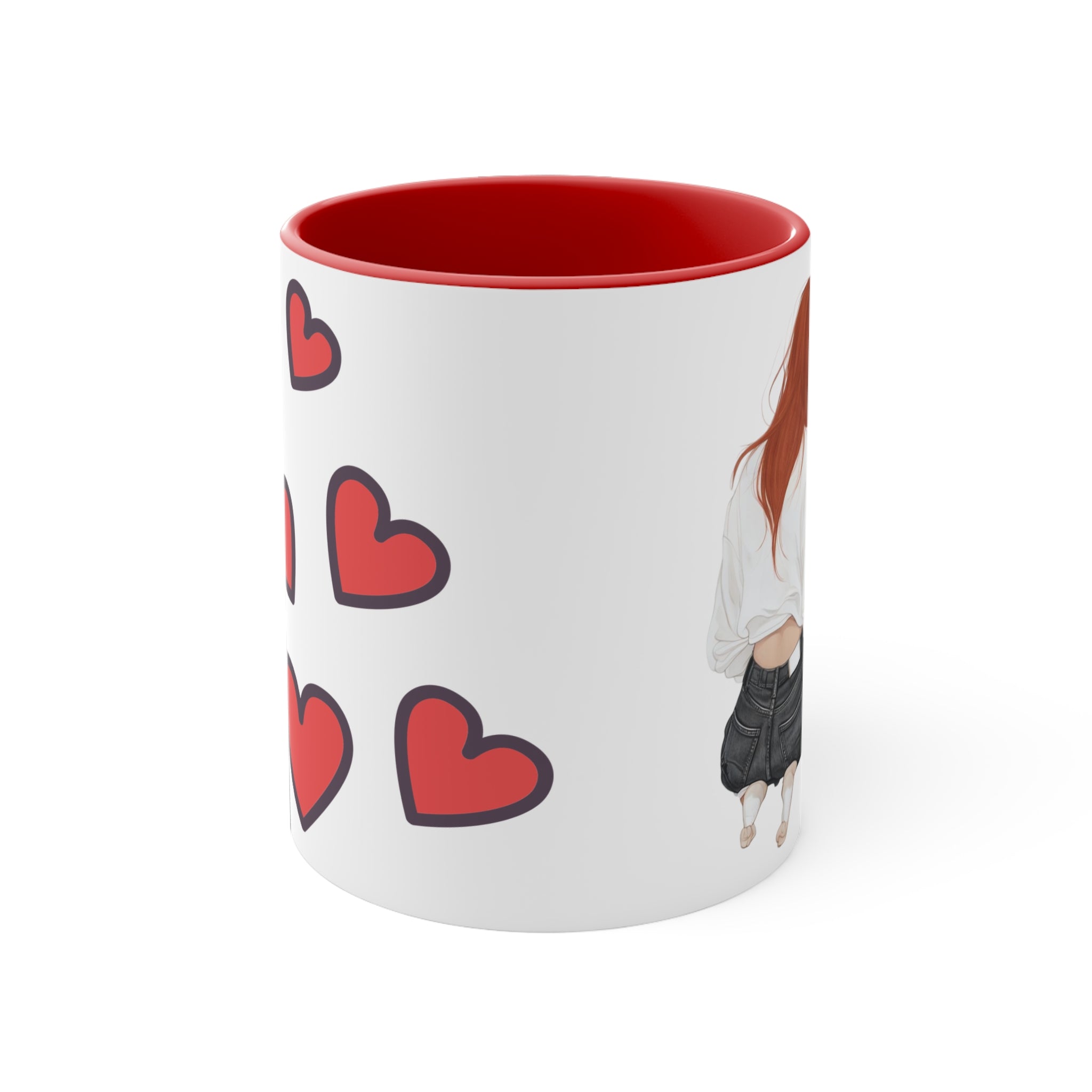 "The Couple" Love Hearts Accent Mug 11oz