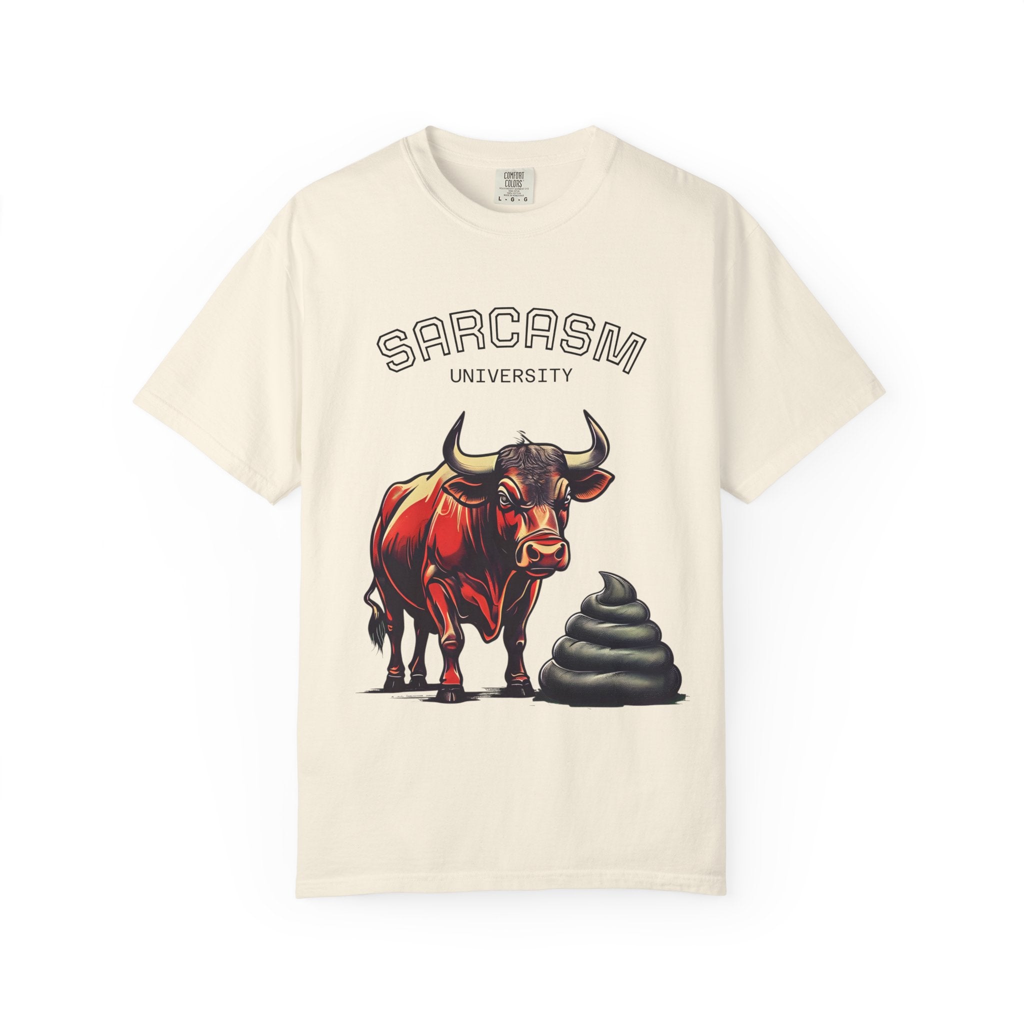 Sarcasm University Funny Bull Shit T-Shirt for a quirky gift, Casual Apparel, Perfect Gift for Birthdays, Unisex Tee