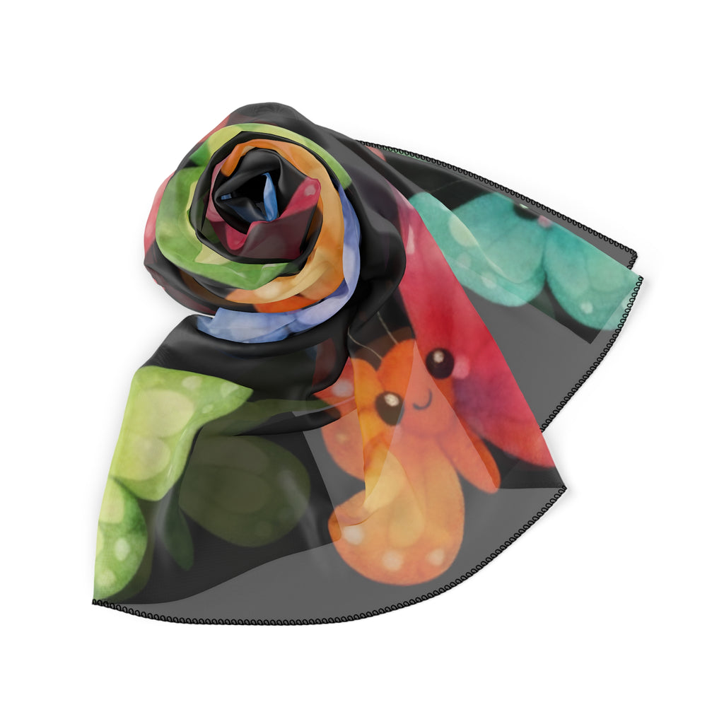 Cute Butterflies Silk-Look Scarf — Cheeky Butterfly Print