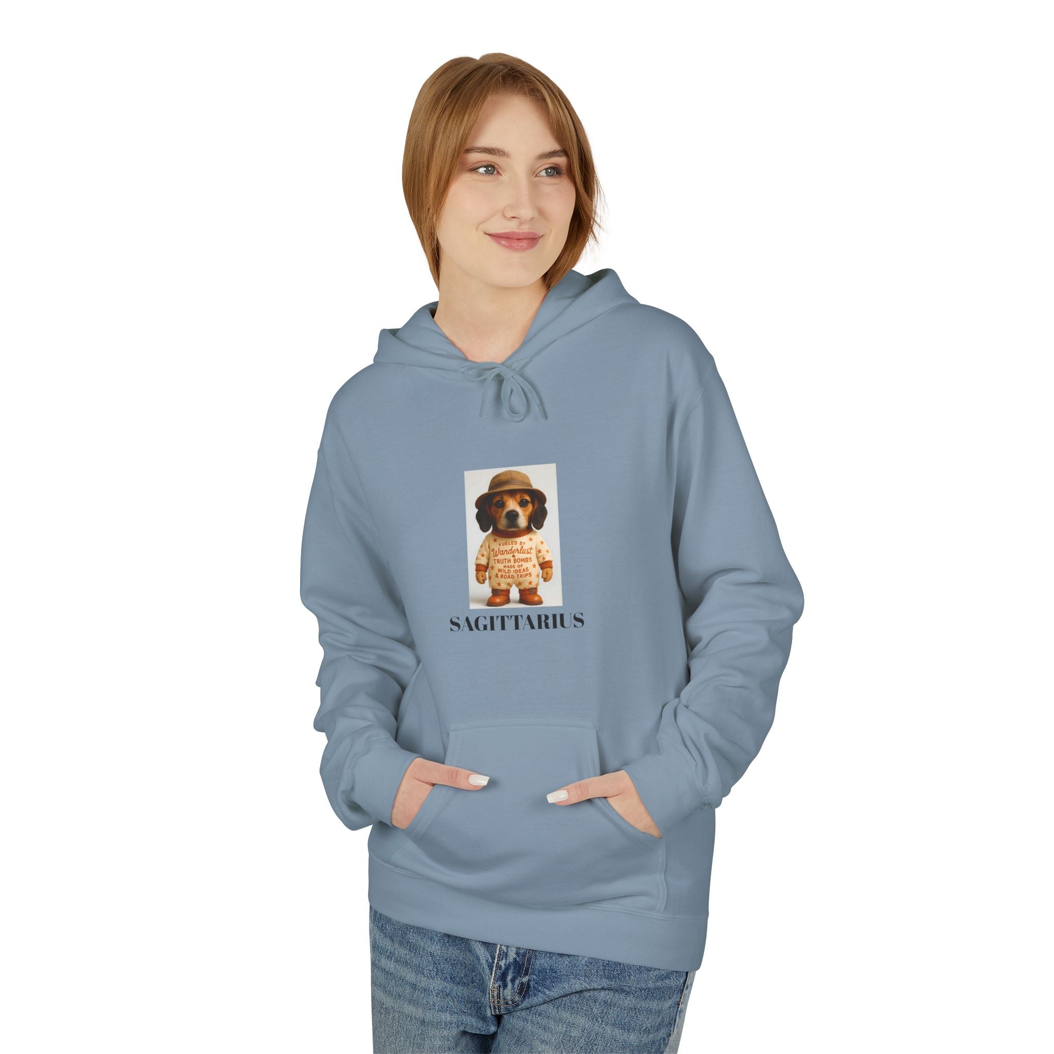 Sagittarius Wanderlust Hoodie, Dog Explorer Sweatshirt