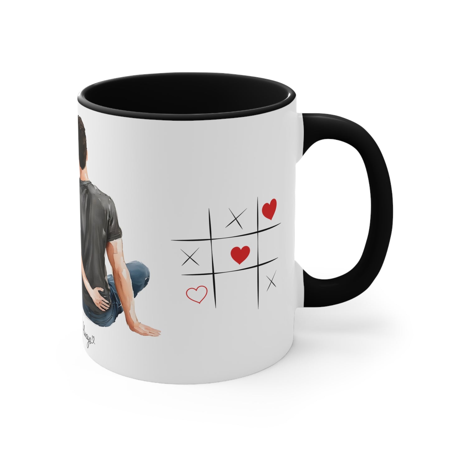 Love Quote Ceramic Mug, 11oz - Warmth and Love Couple Gift