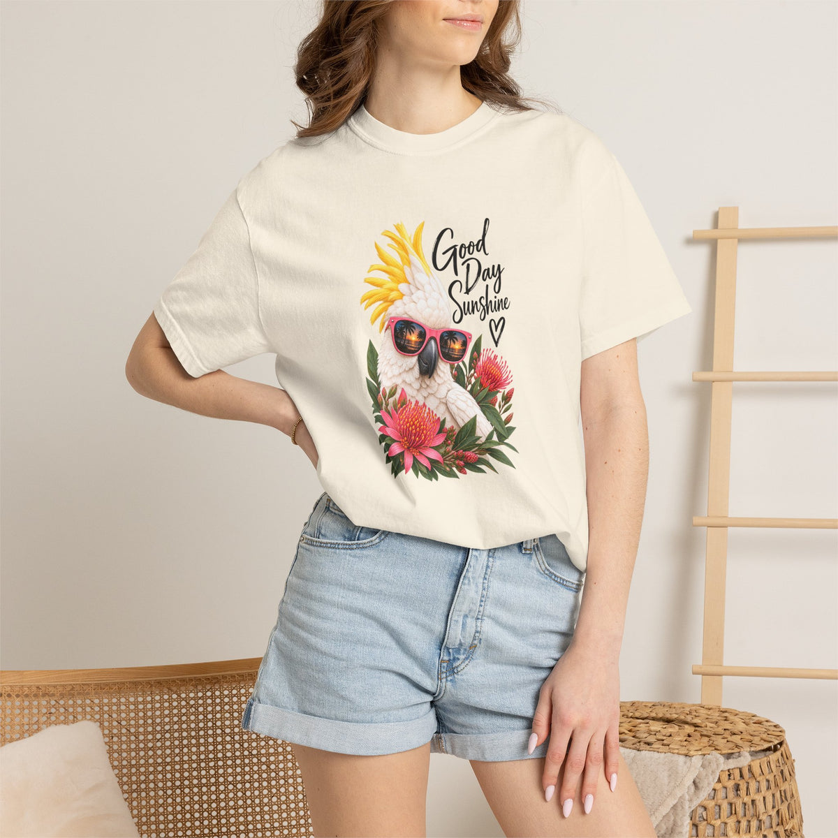 Good Day Sunshine Floral Cockatoo T-Shirt