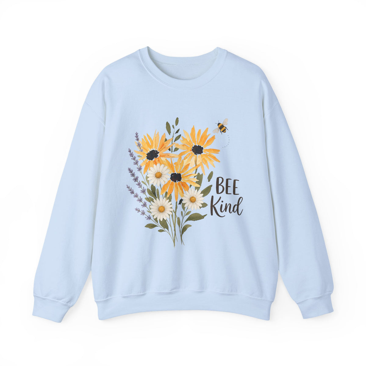 Bee Kind Floral Sweatshirt – Sunflower Bouquet Crewneck