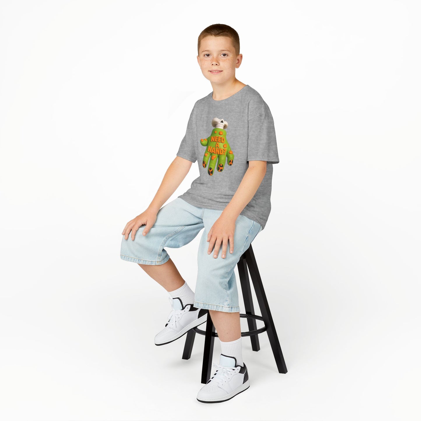 Playful Kids Tee with 'Need a Hand?' Design - Fun Gift, Unique Children's Clothing, Halloween Costume, Family Gatherings, Everyday Wear