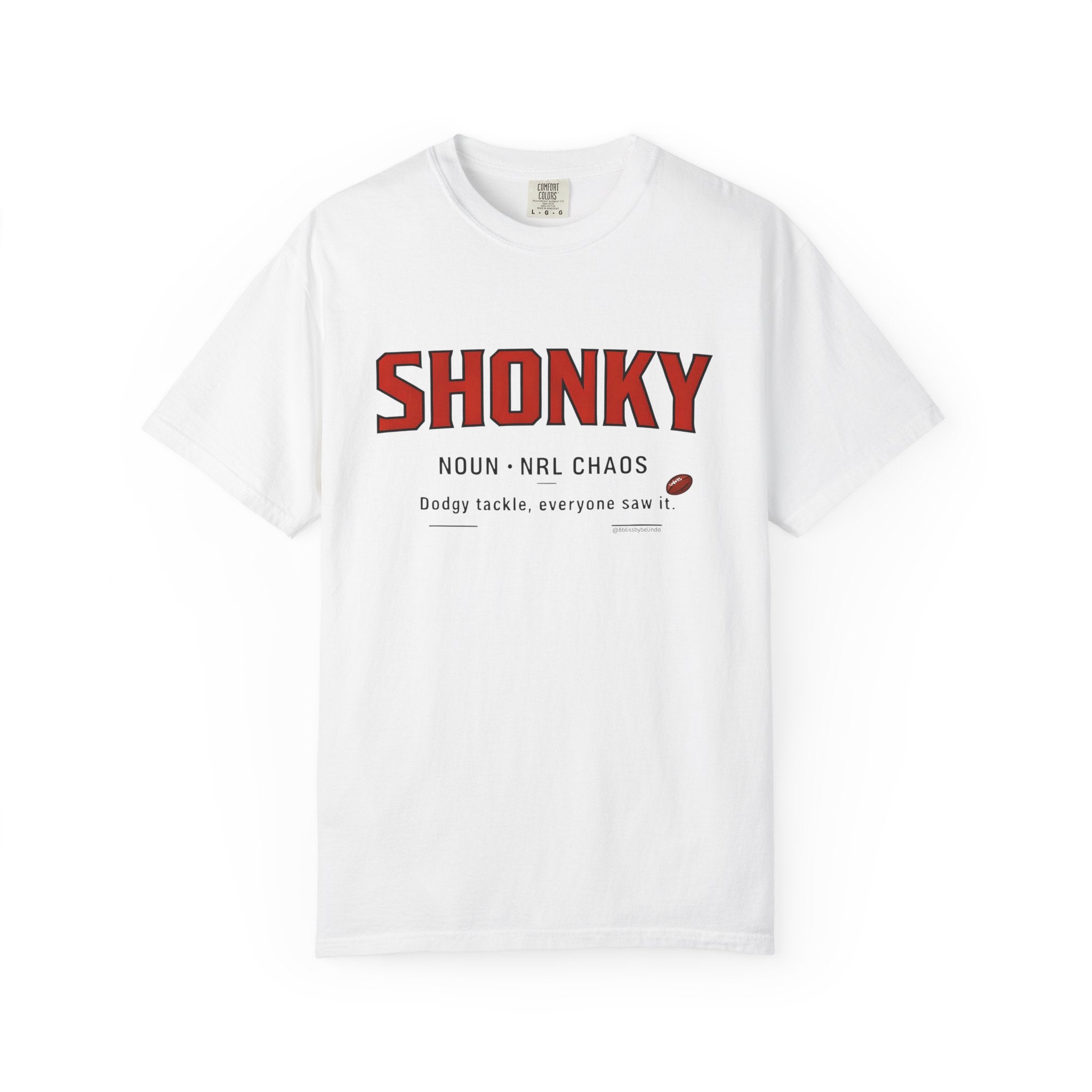 Shonky Graphic T-Shirt — 'Shonky' Sports Humour Tee with Definition Print