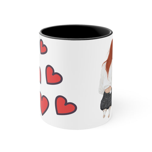 "The Couple" Love Hearts Accent Mug 11oz