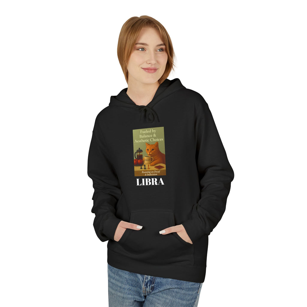 Libra Cat Unisex Hoodie, Zodiac Sign Sweatshirt, Astrology Gift
