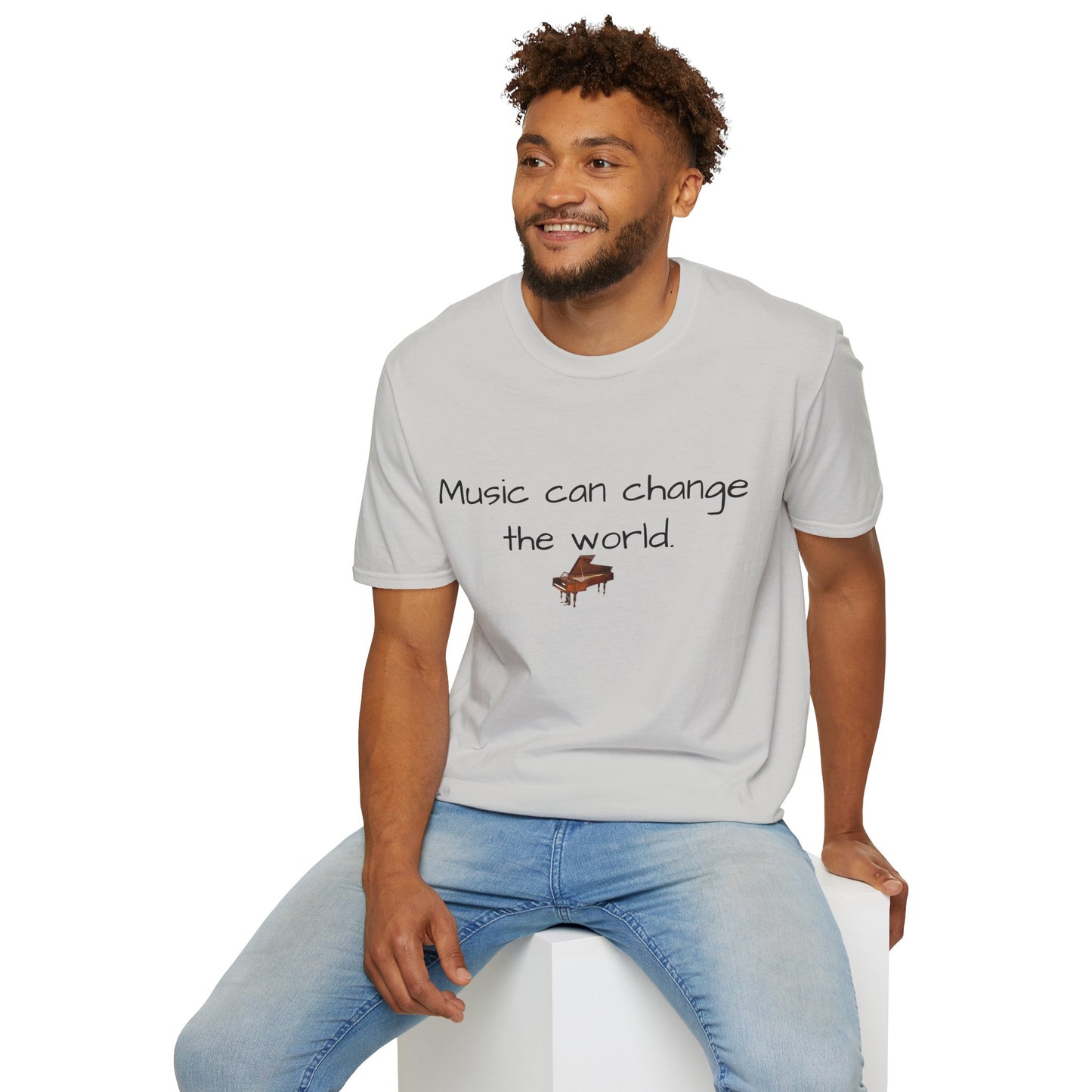 Inspirational Quote Tee, Unisex Softstyle T-Shirt, Music Lover Gift, Casual Wear