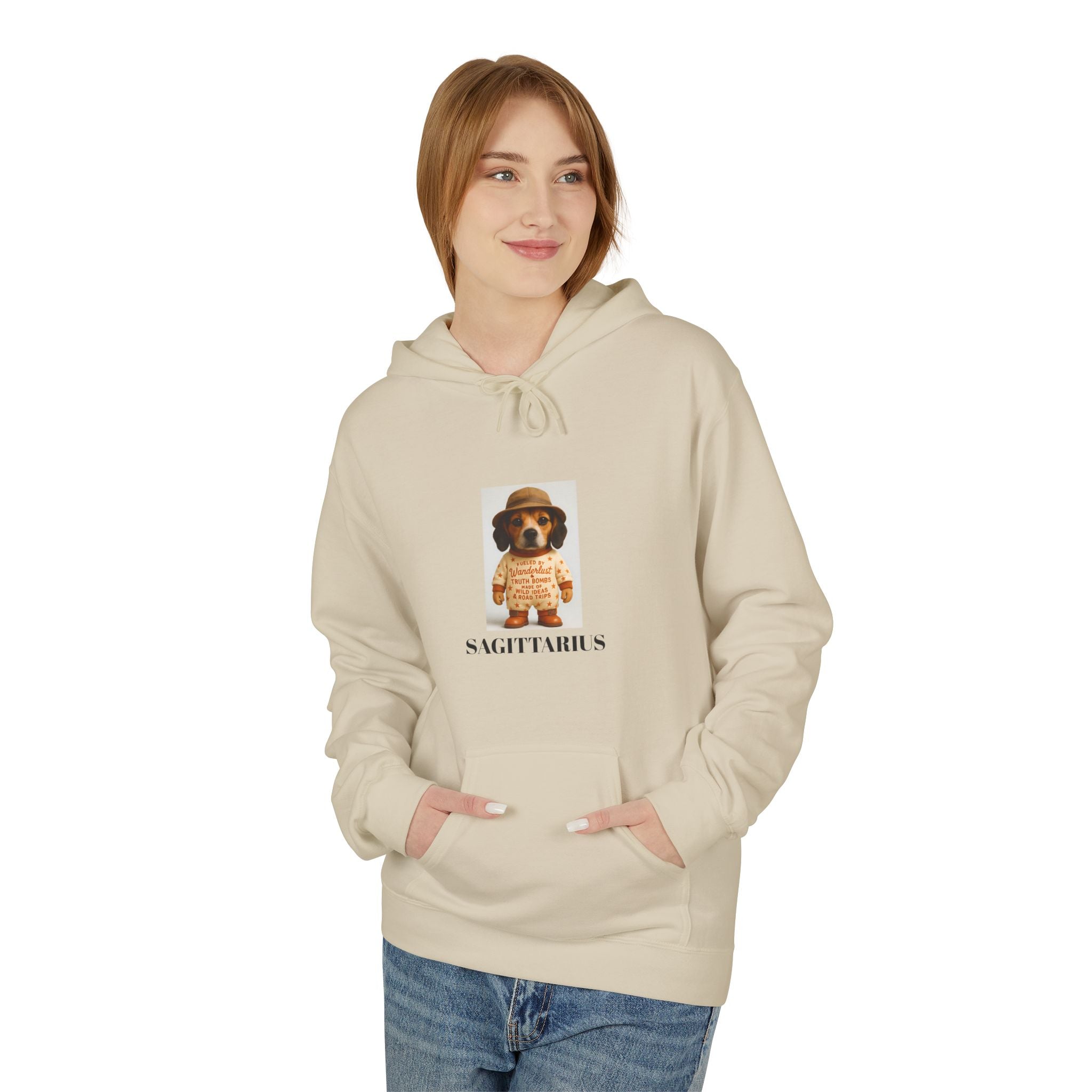 Sagittarius Wanderlust Hoodie, Dog Explorer Sweatshirt