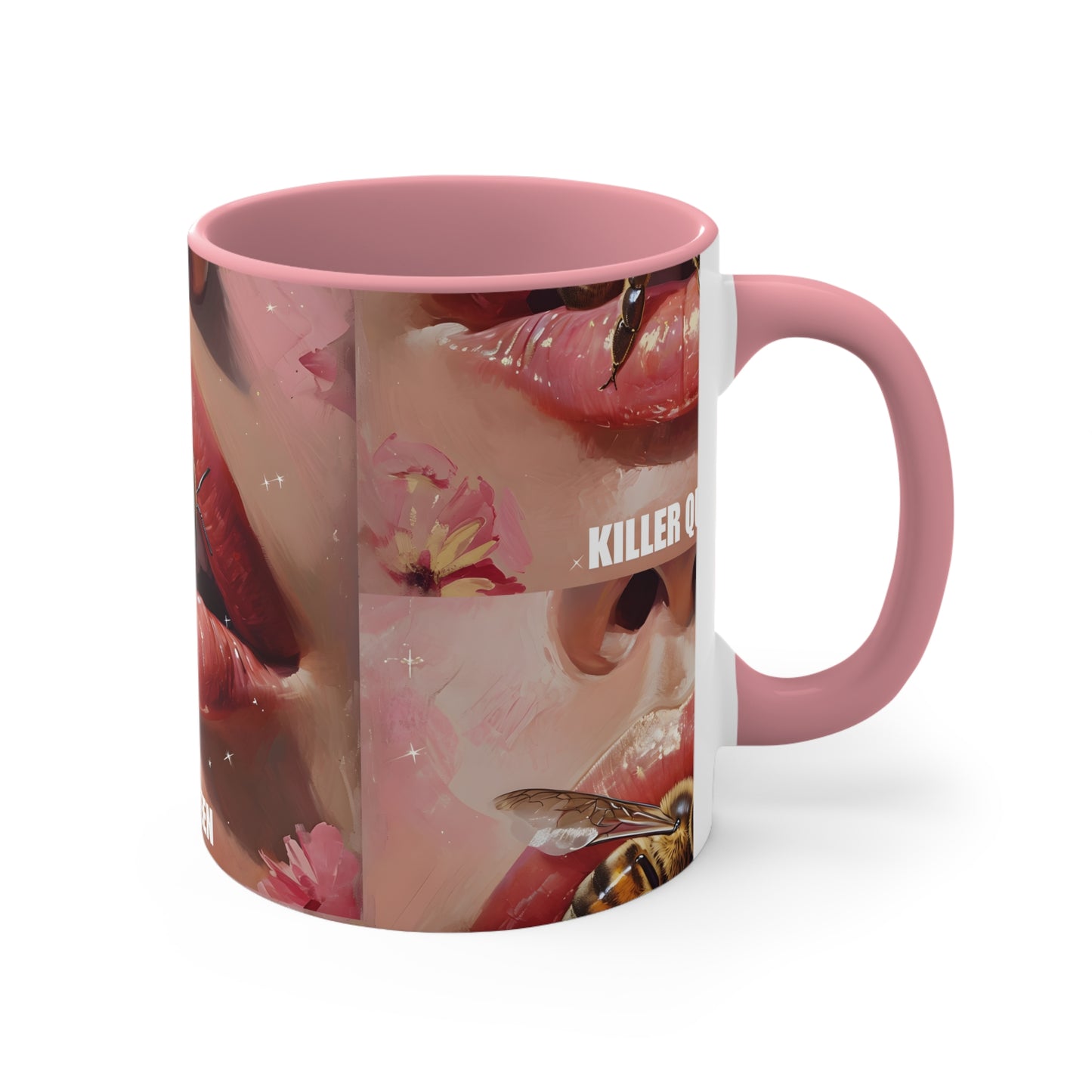 Surreal Killer Queen Bee Coffee Mug, Colorful Art Mug, 11oz Accent Mug, Unique Gifts, Home Decor, Bee Lover Gift, Artistic Drinkware