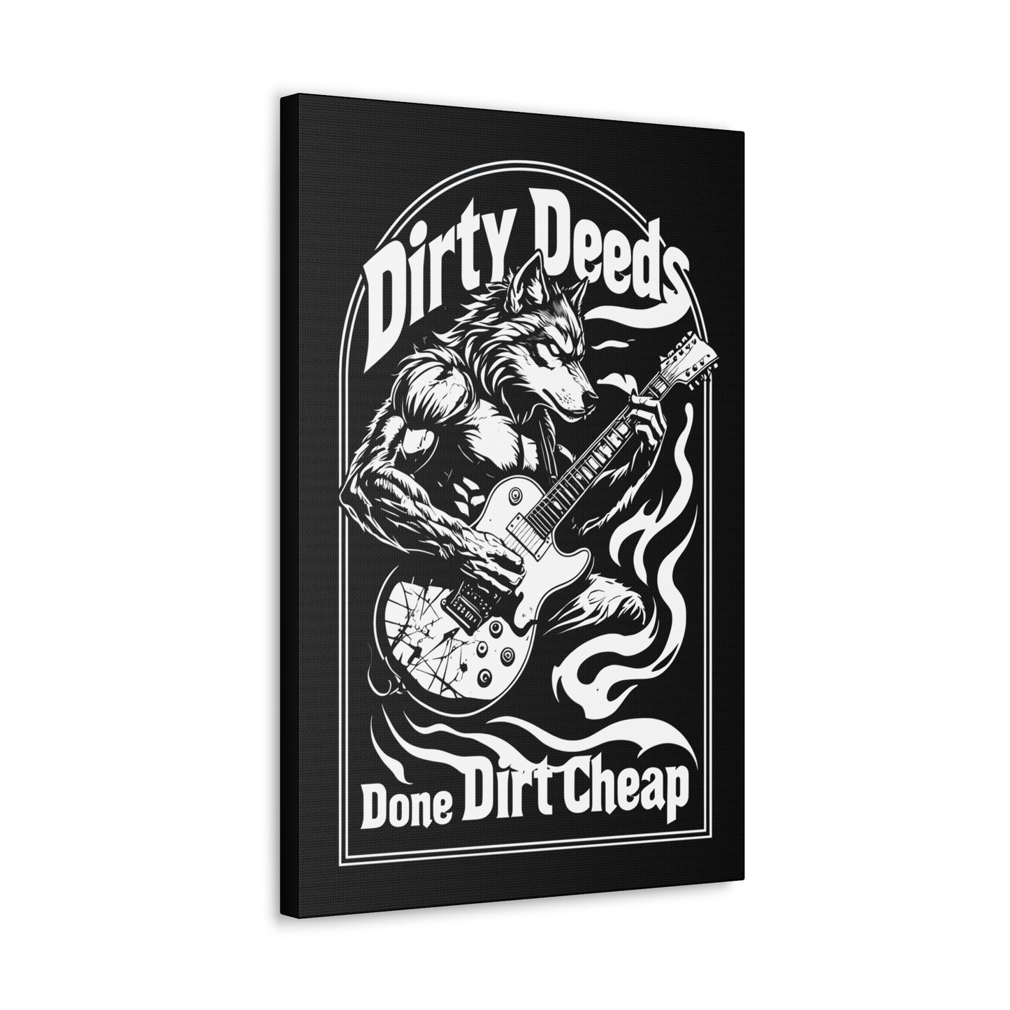 Canvas Wall Art, Vintage Rock Band, Retro Music Legend Top, Dirty Deeds, Classic Rocker Gift, Music