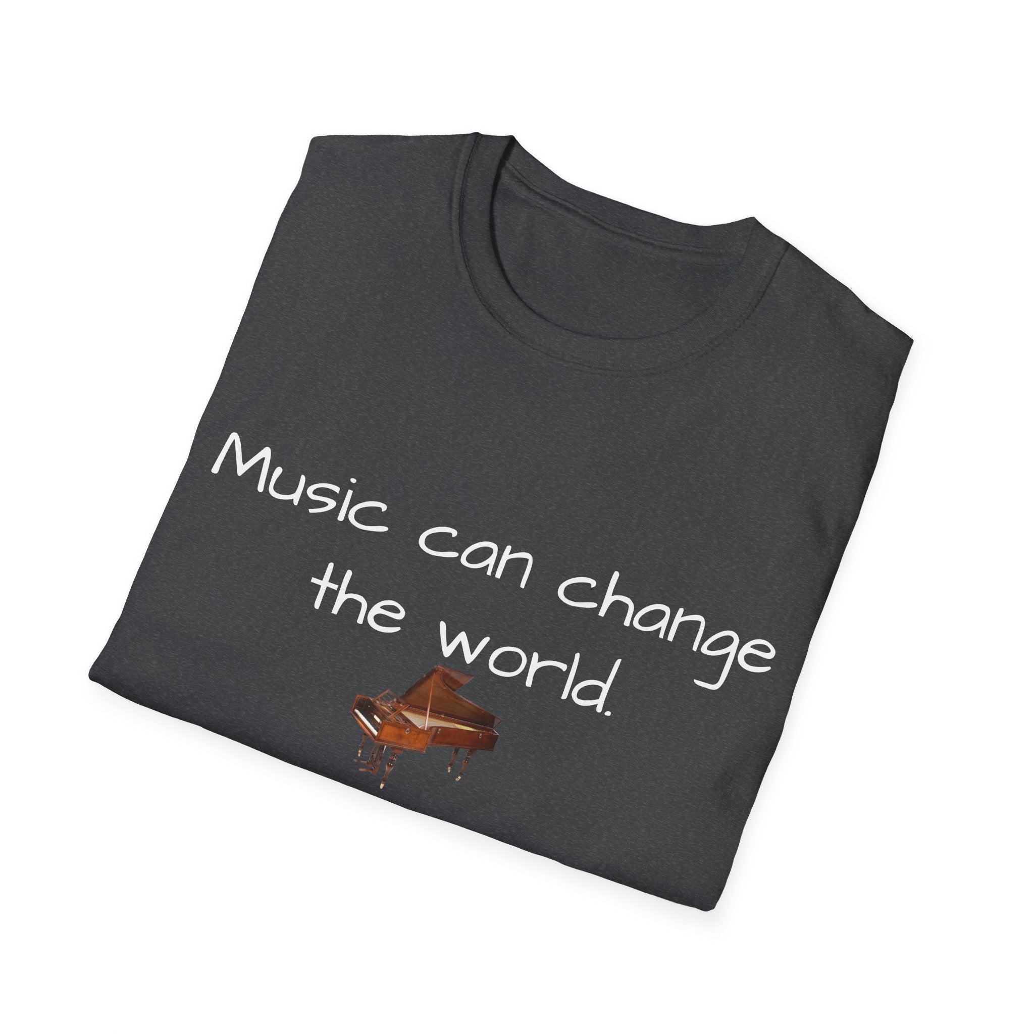 Inspirational Quote Tee, Unisex Softstyle T-Shirt, Music Lover Gift, Casual Wear