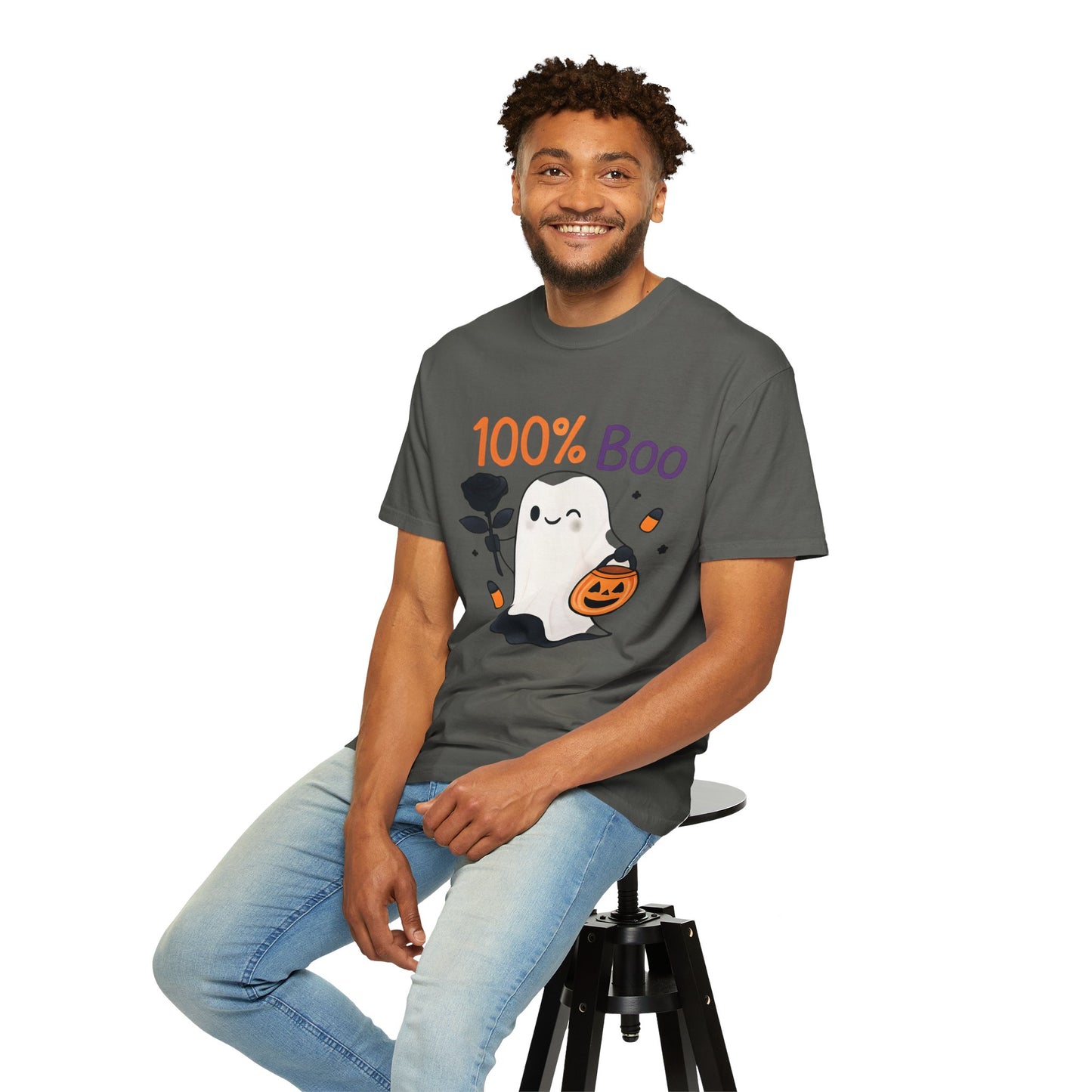 100% Boo Ghost T-Shirt for Halloween, Unisex Tee for Trick or Treating, Spooky Season Apparel, Cute Halloween Outfit, Gifts for [...]