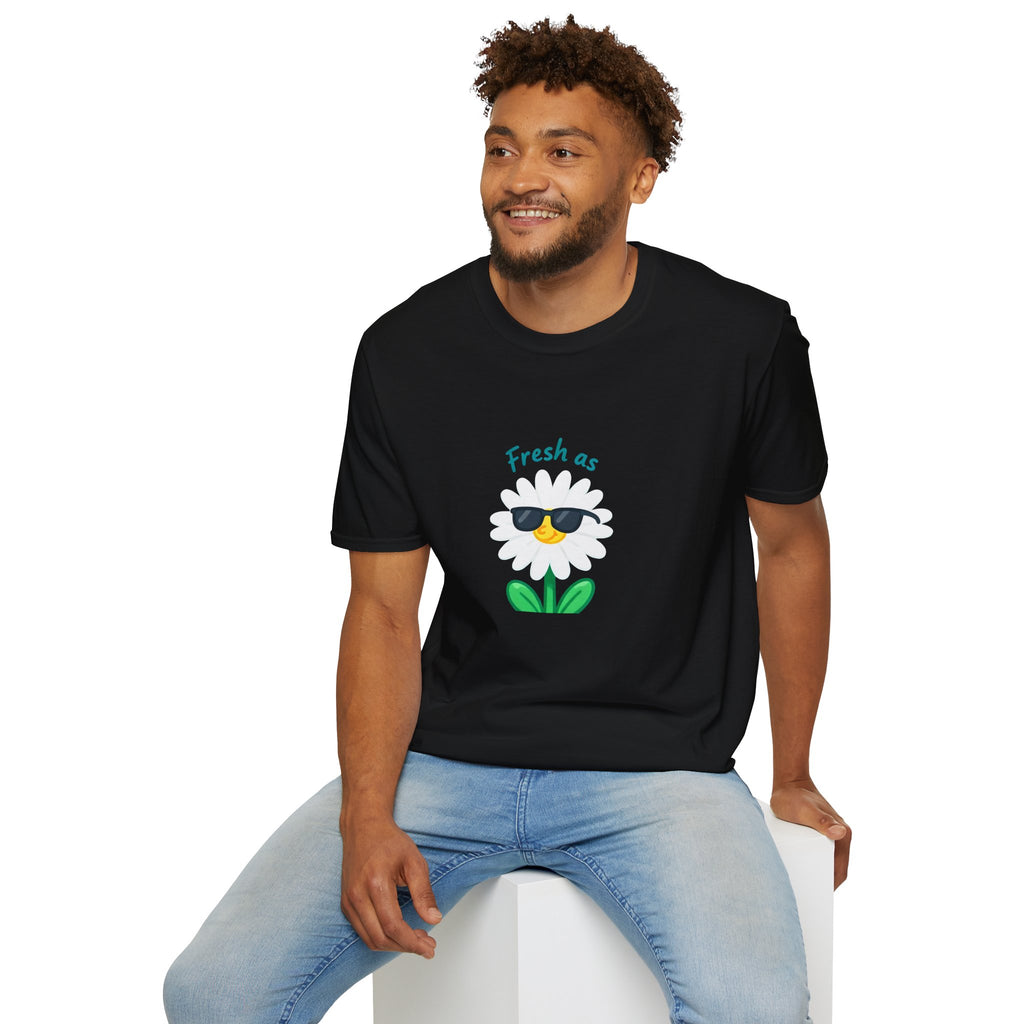 Fresh as a Daisy Unisex Softstyle T-Shirt, Floral Tee, Comfort Wear, Gift for Friends