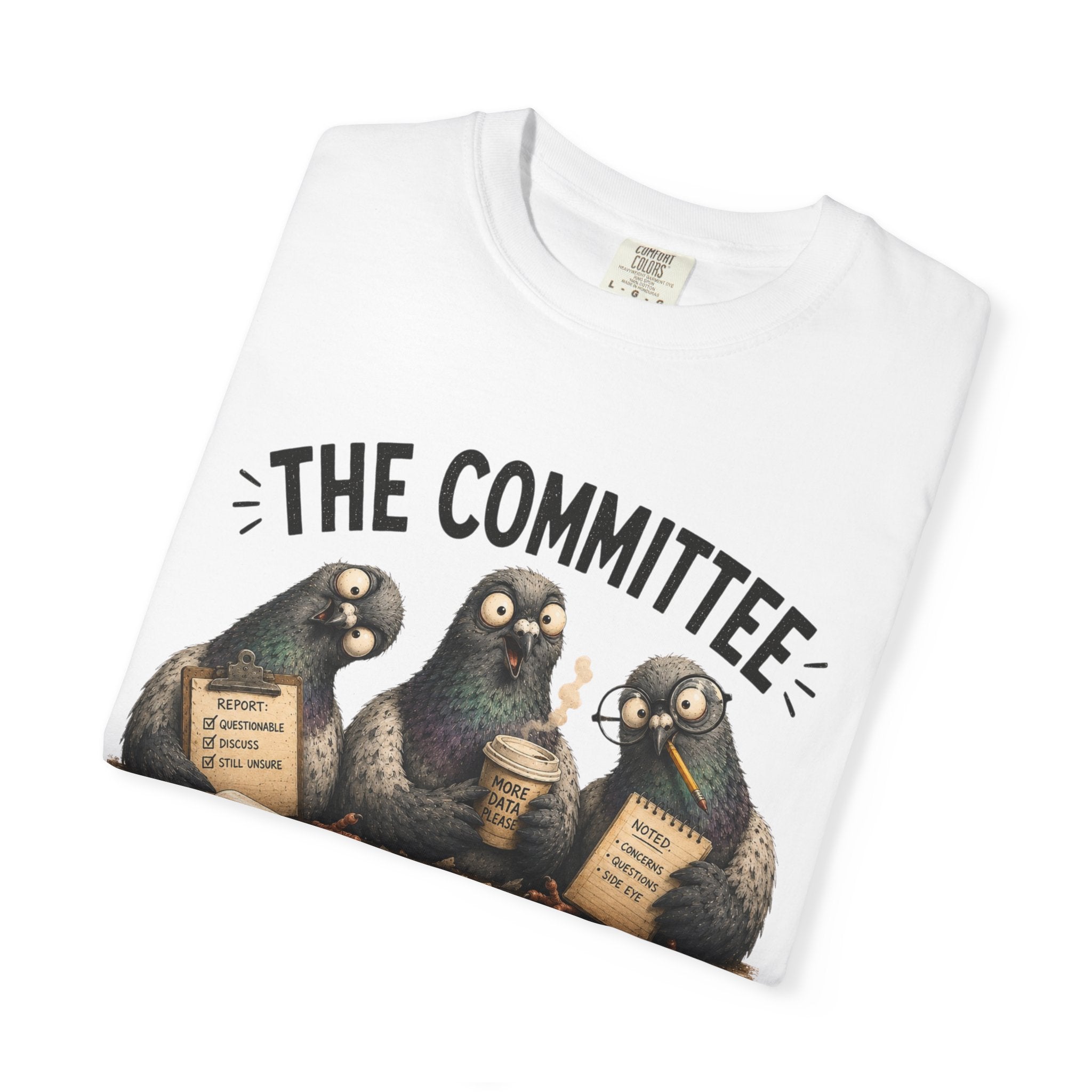 The Committee T-Shirt — Funny Pigeon Reviewers Graphic Tee