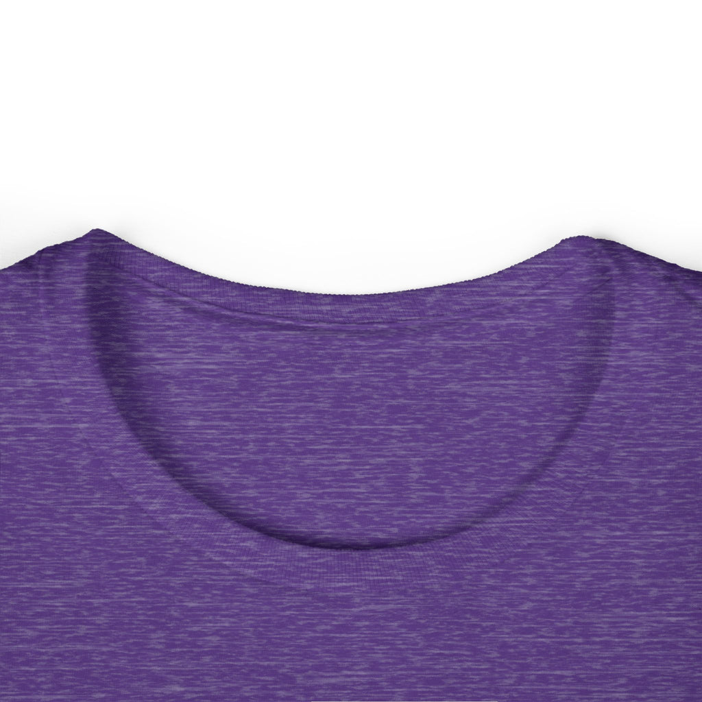 Women's heather purple crew-neck T-shirt