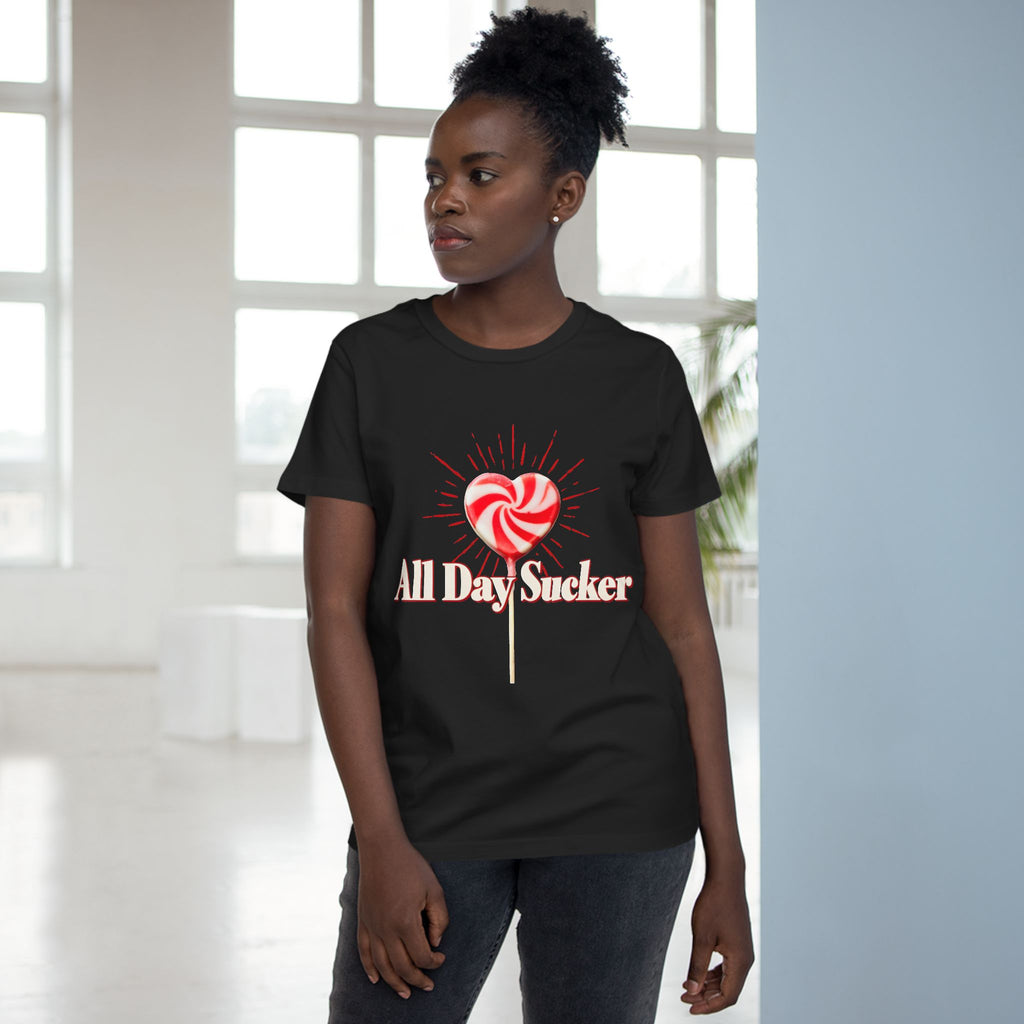 Maple Tee, Lollipop Women's Graphic Shirt, Heart Candy Top