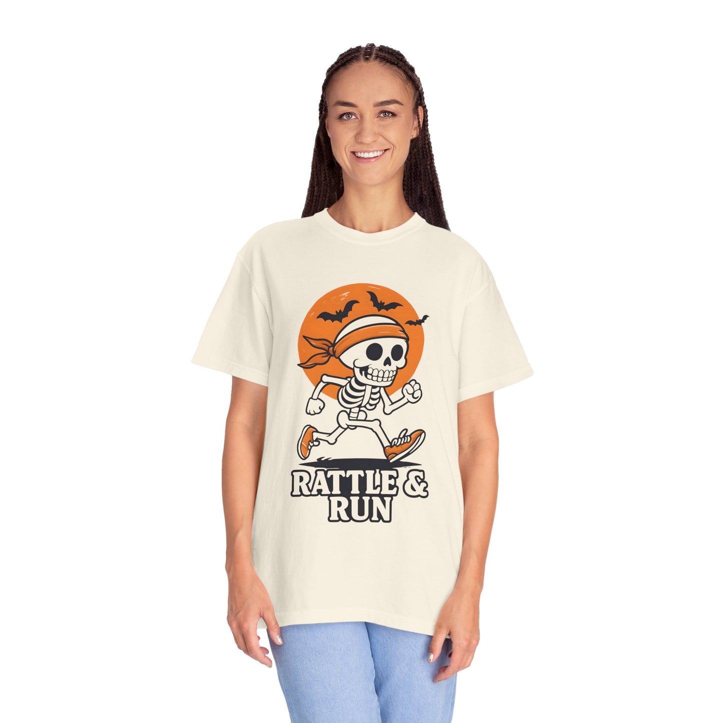 Skeleton Rattle & Run Halloween T-shirt for Unisex