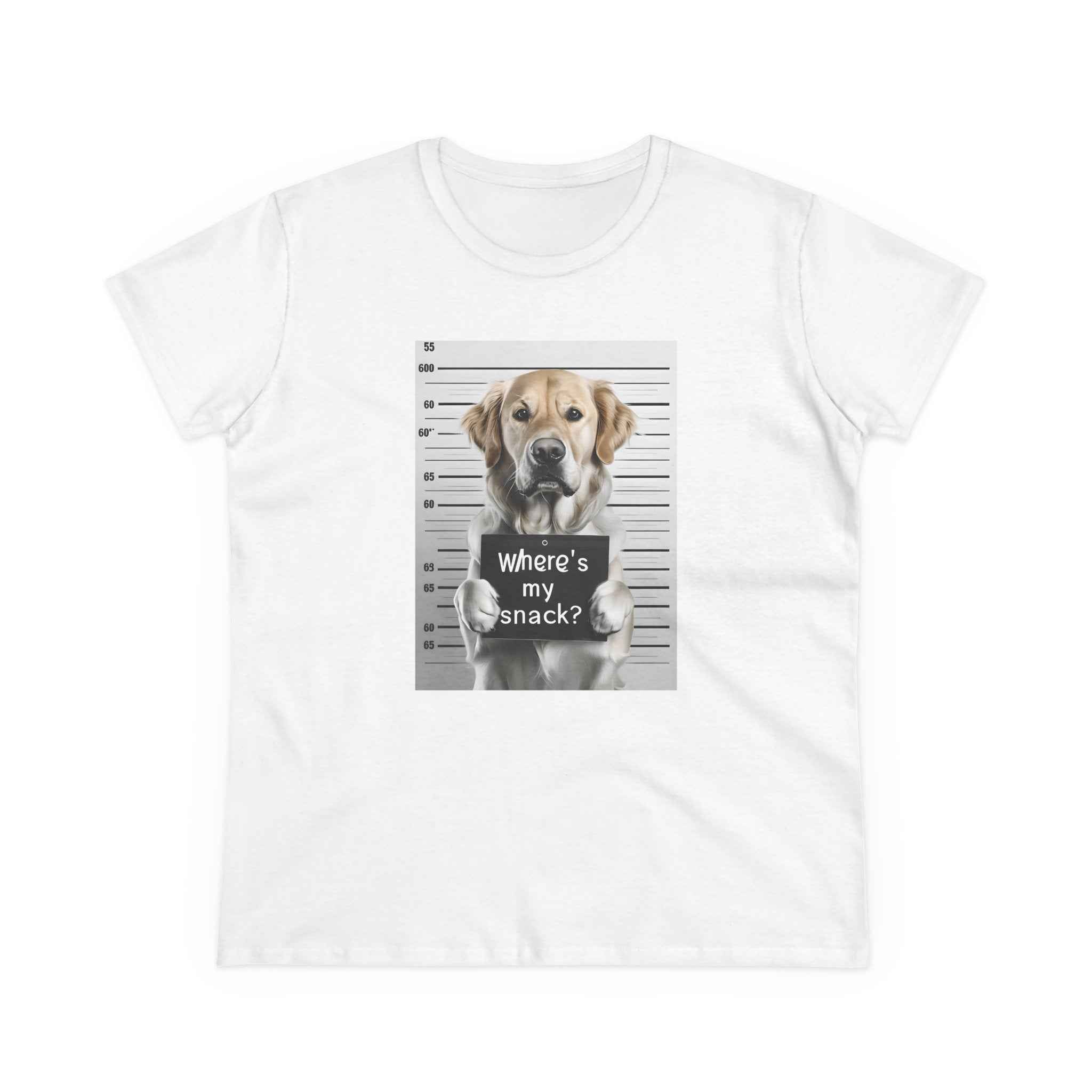 Funny Dog Tee - Where's My Snack? for Pet Lovers, Gift for Dog Moms, Casual Wear, Animal Humour, Cozy Everyday Top