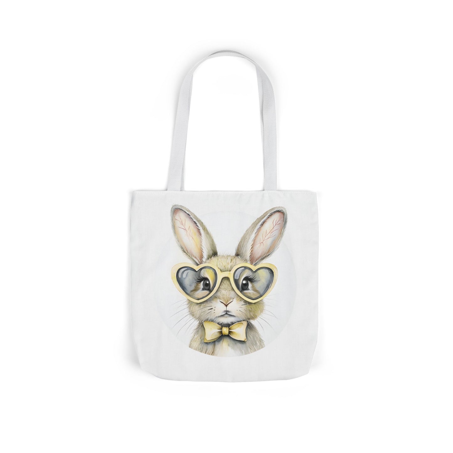 Chic Double Sided Bunny Canvas Tote Bag, Cute Eco-Friendly Shopper, Rabbit Gift, Spring Picnic, Easter Tote, Stylish Animal Art